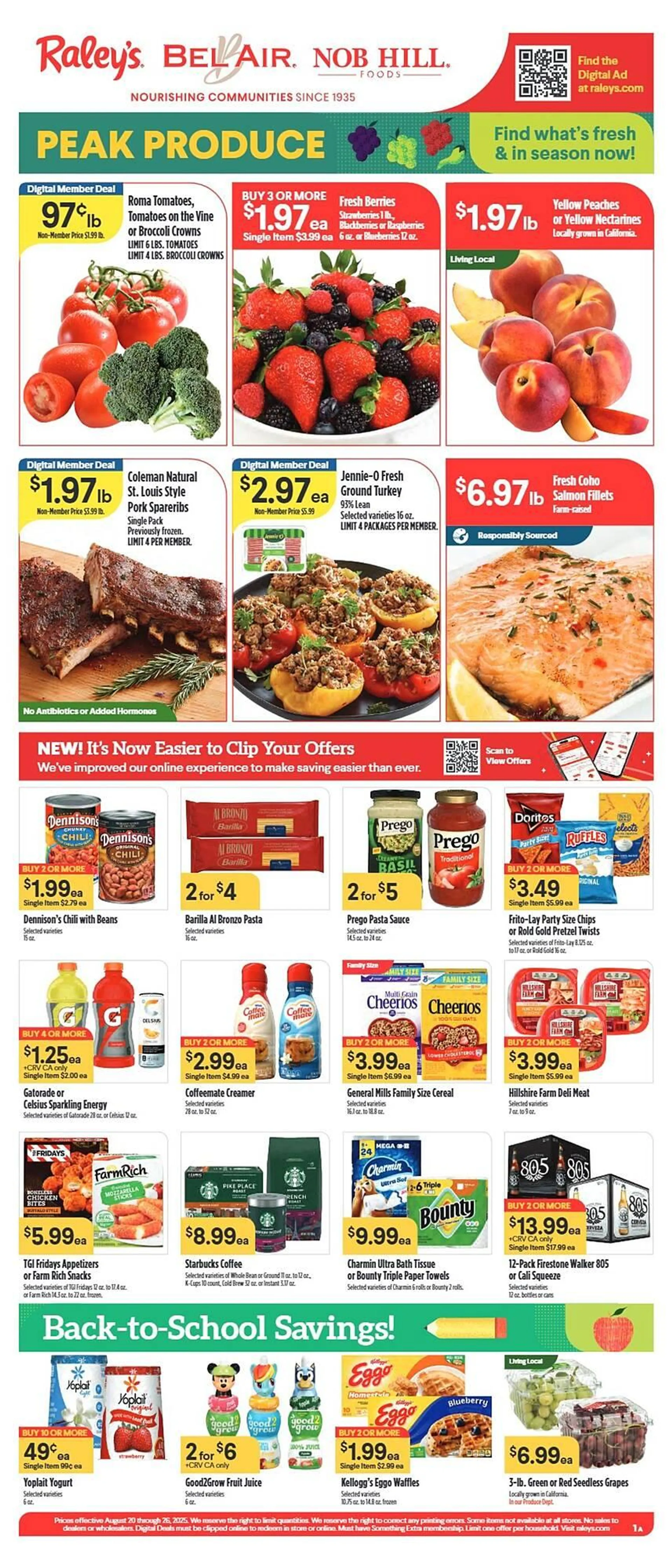 Weekly ad Nob Hill Weekly Ad from August 20 to August 26 2025 - Page 1