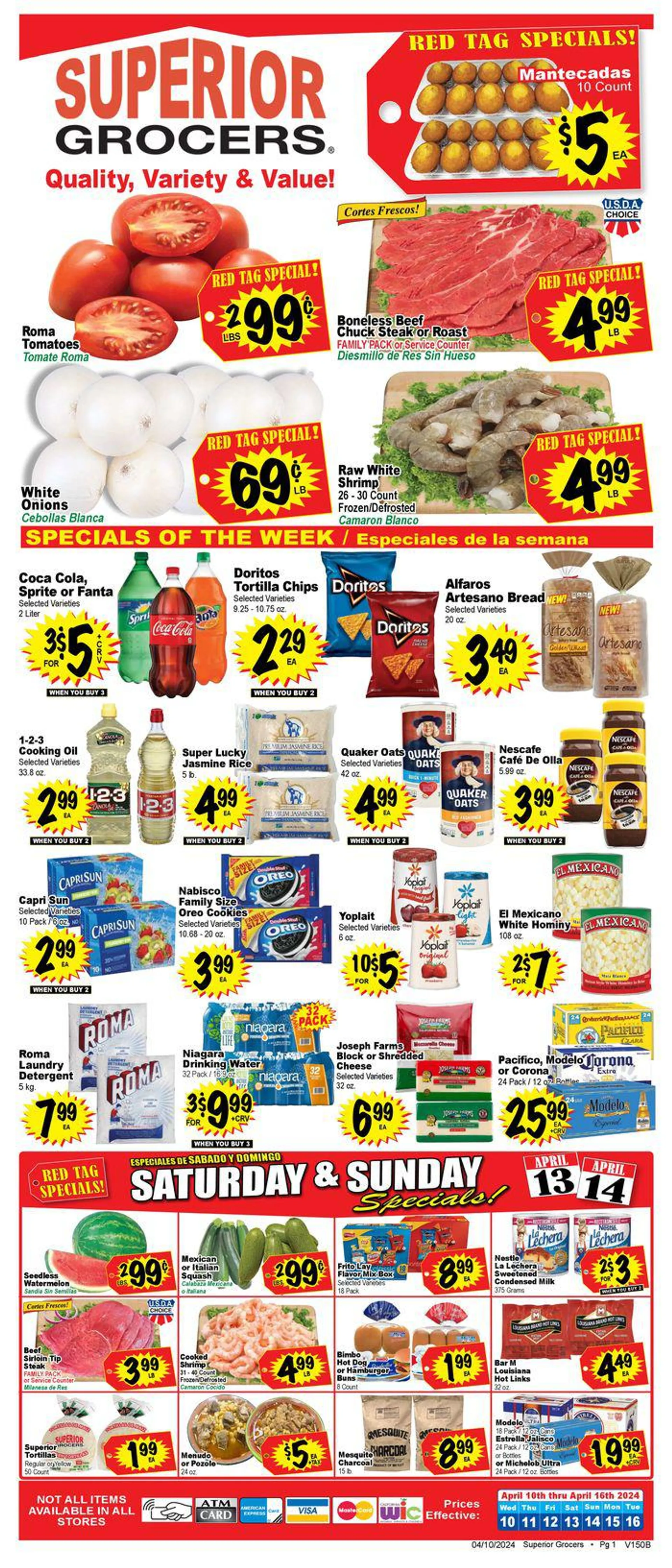 Weekly ad Red Tag Specials from April 11 to April 16 2024 - Page 1