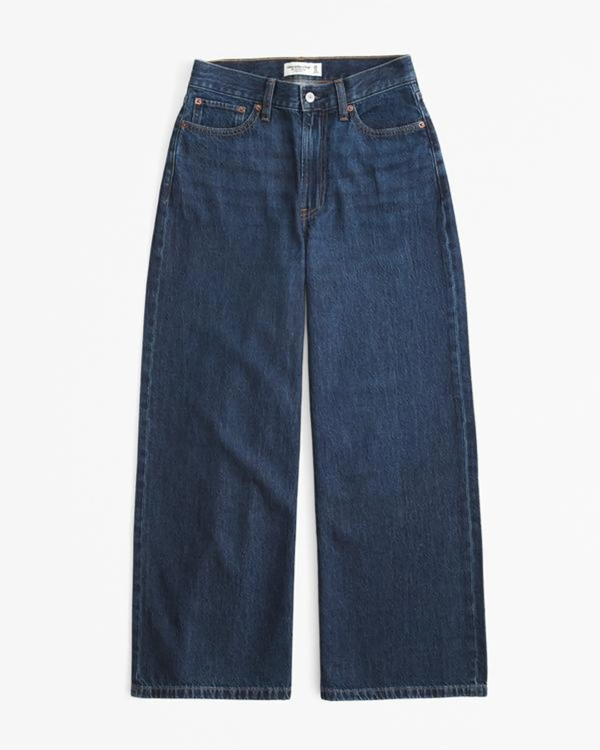 High Rise Cropped Wide Leg Jean
