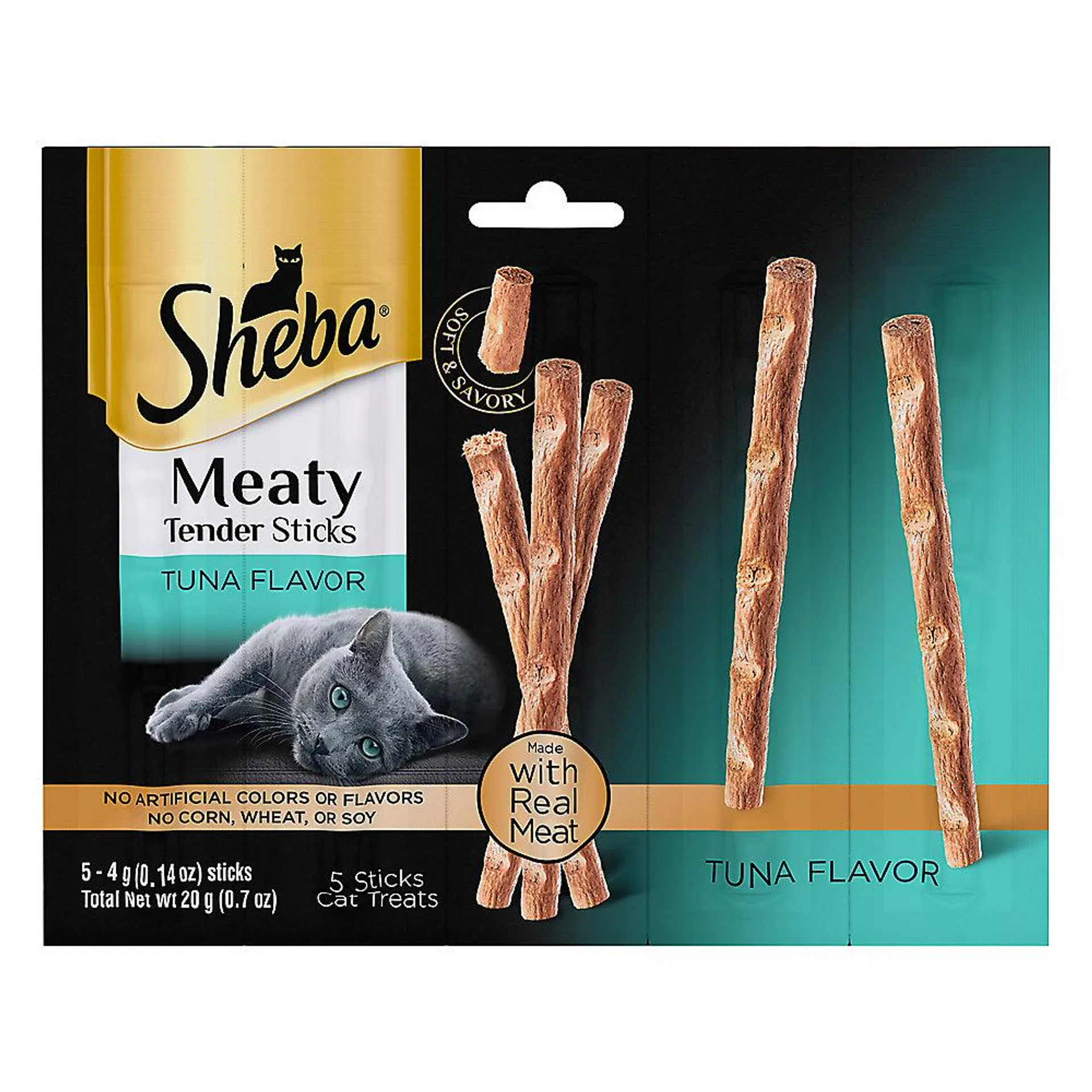 Sheba® Meaty Tender Sticks Adult Cat Treats - Soft & Savory, Tuna