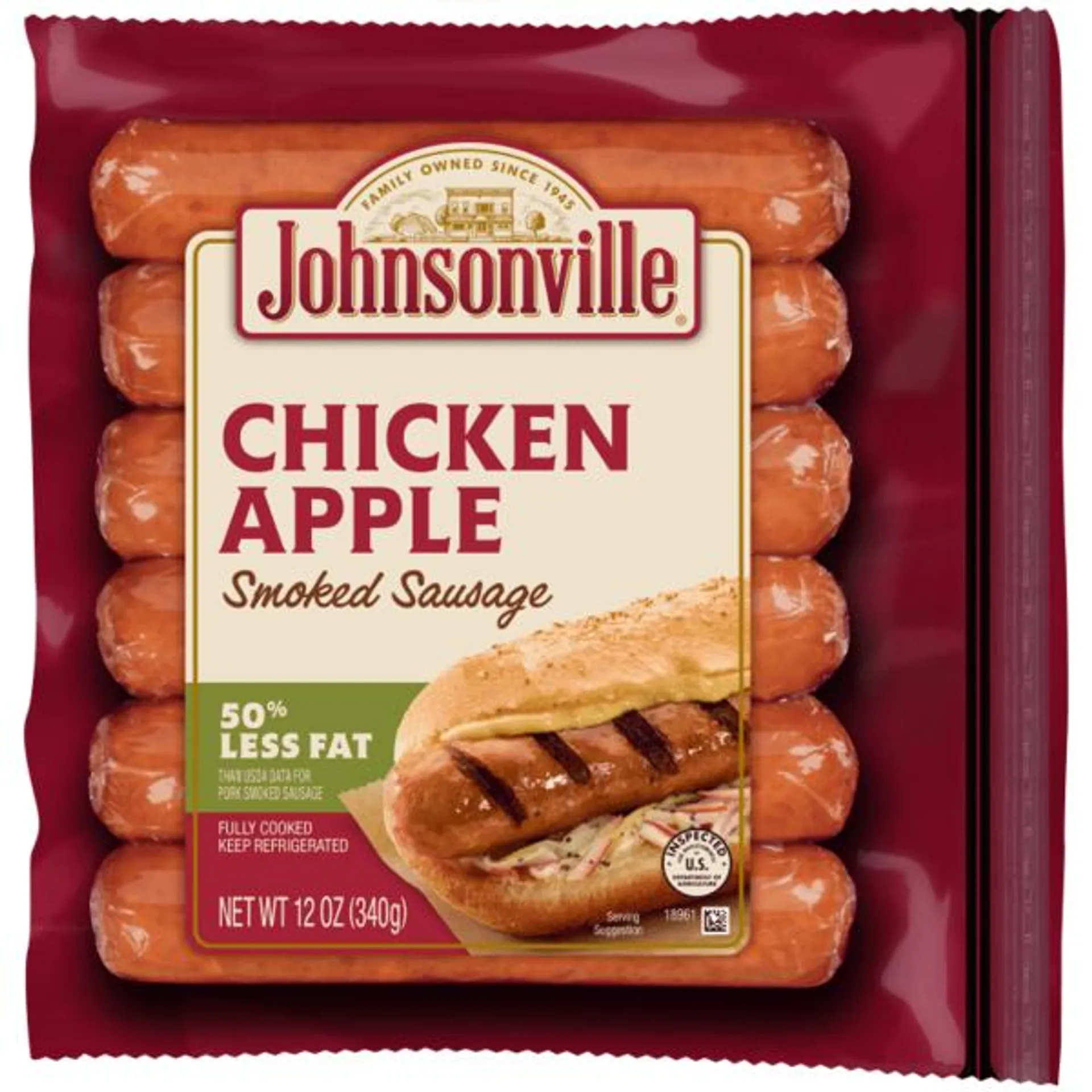 Johnsonville Sausage, Smoked, Chicken Apple