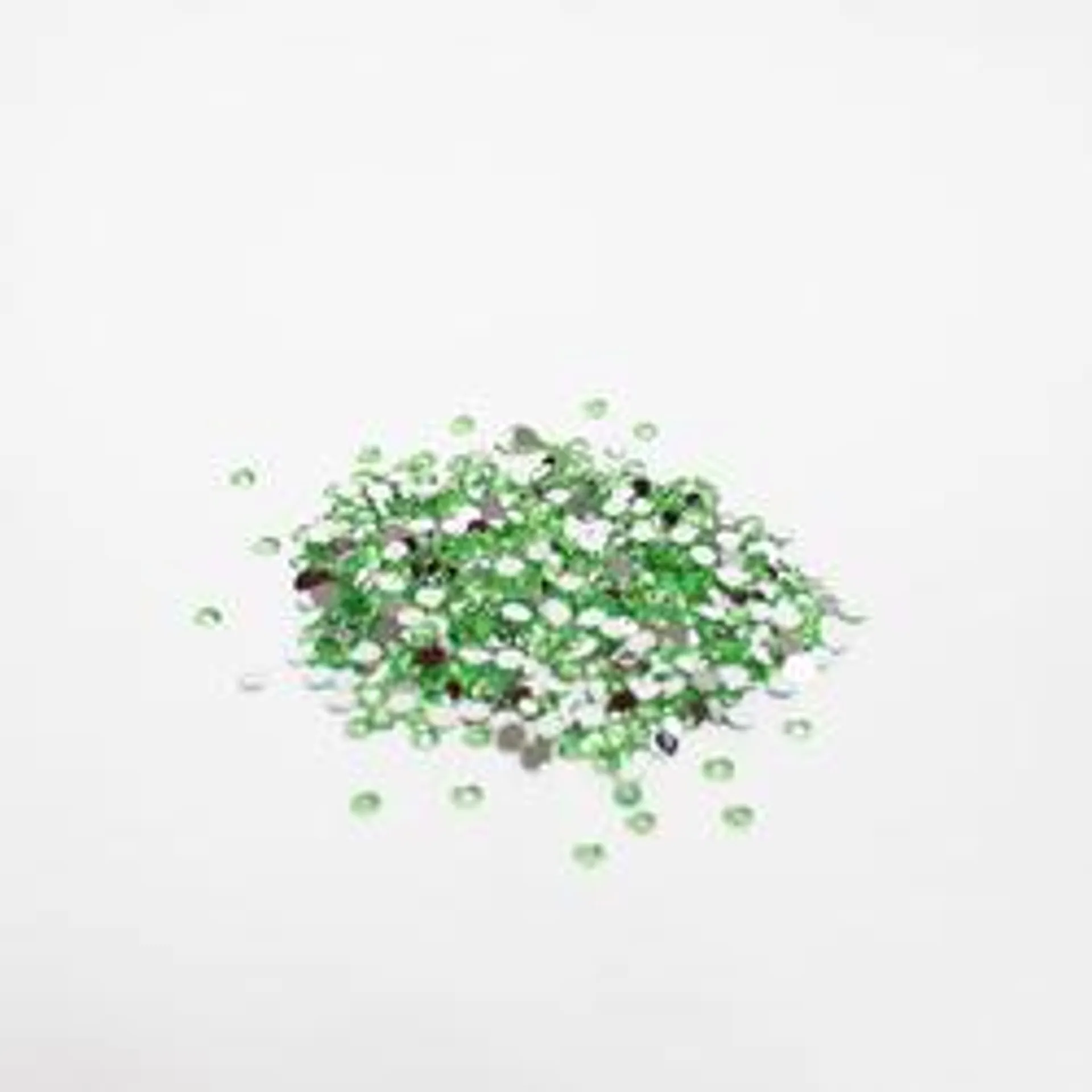 Apple Green Flat Back Faceted Round Rhinestones (Package of 720 pieces)