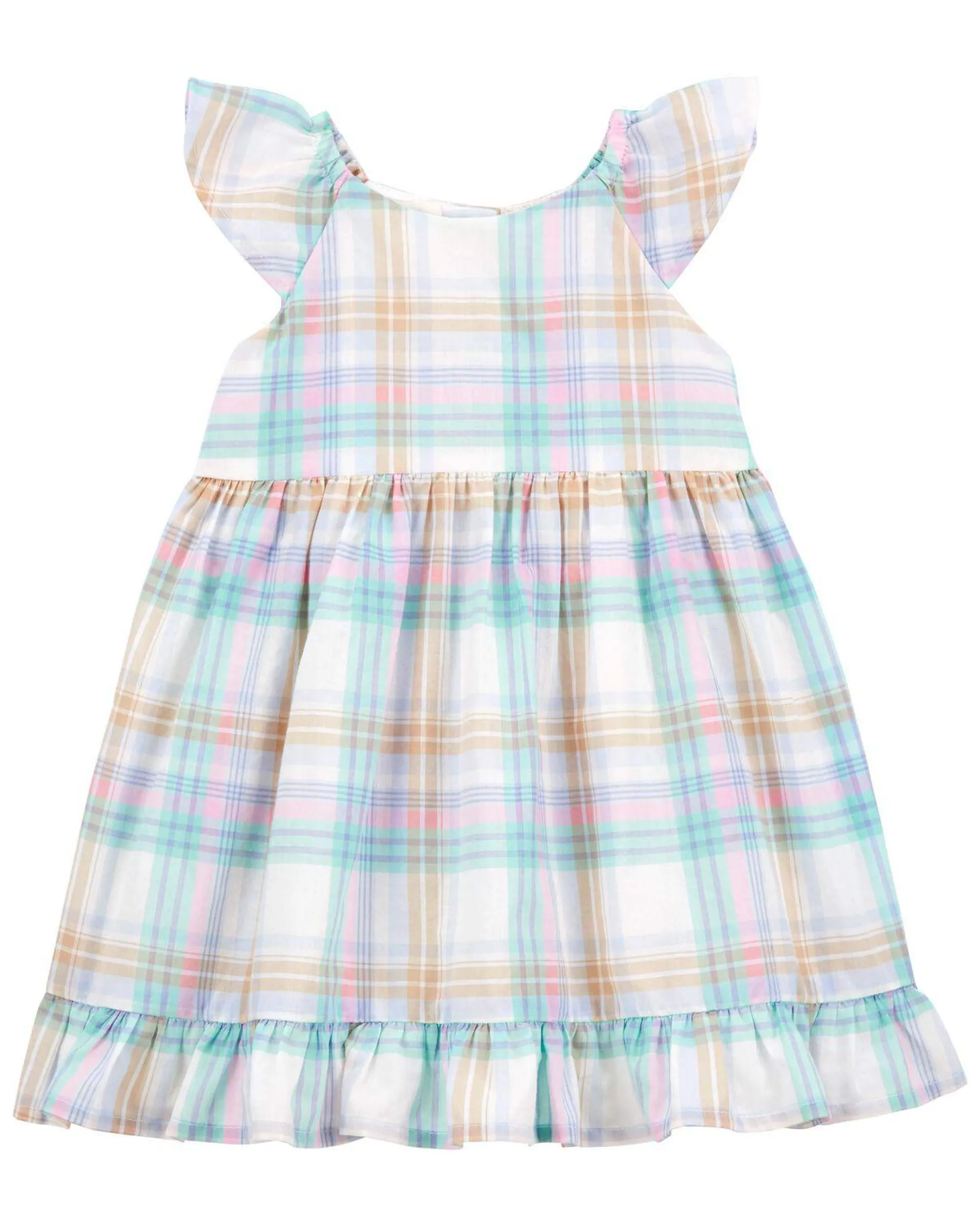 Baby Plaid Flutter Babydoll Dress