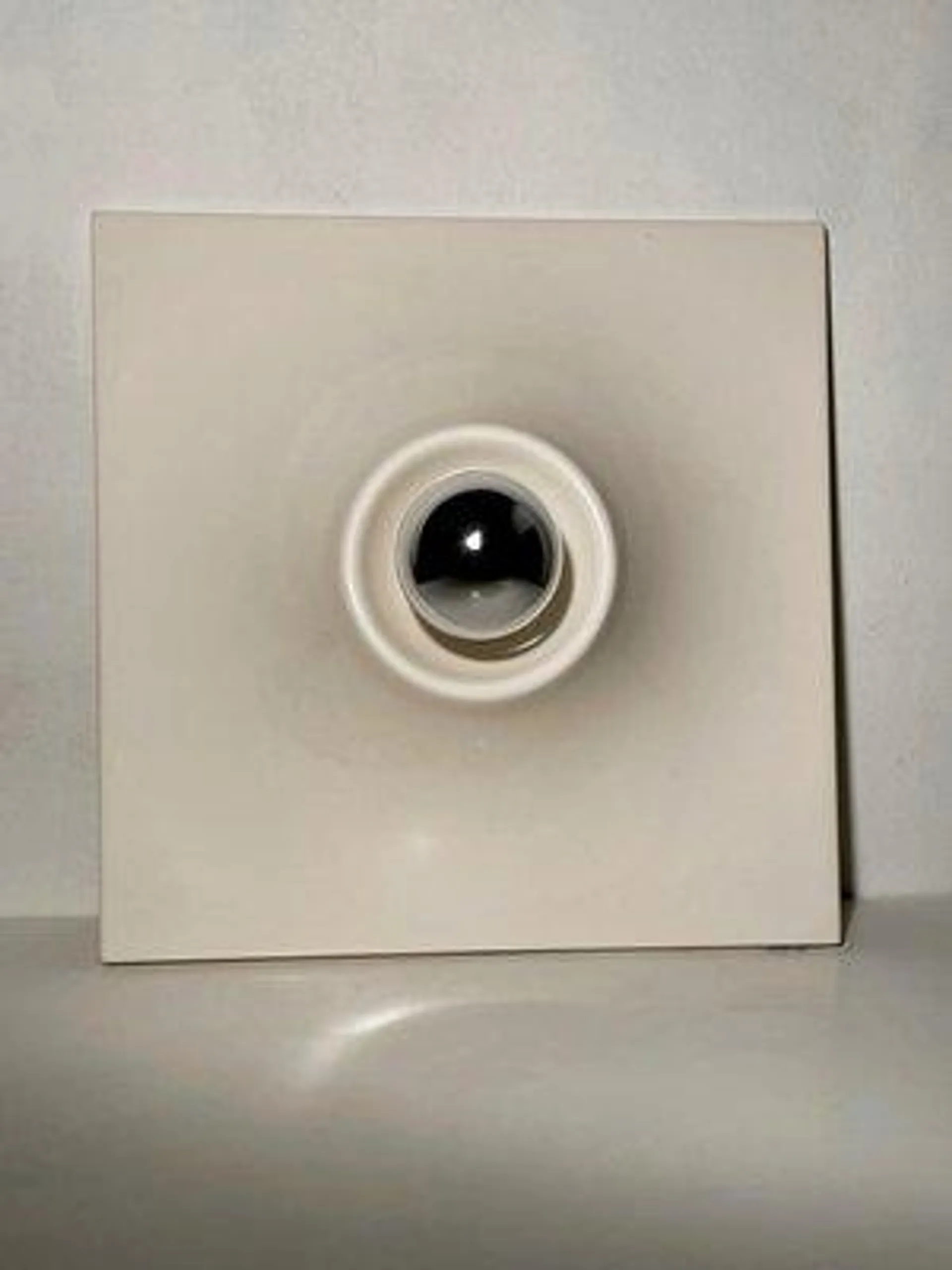 Large Space Age Square Wall or Ceiling Lamps in White, 1960s, Set of 6