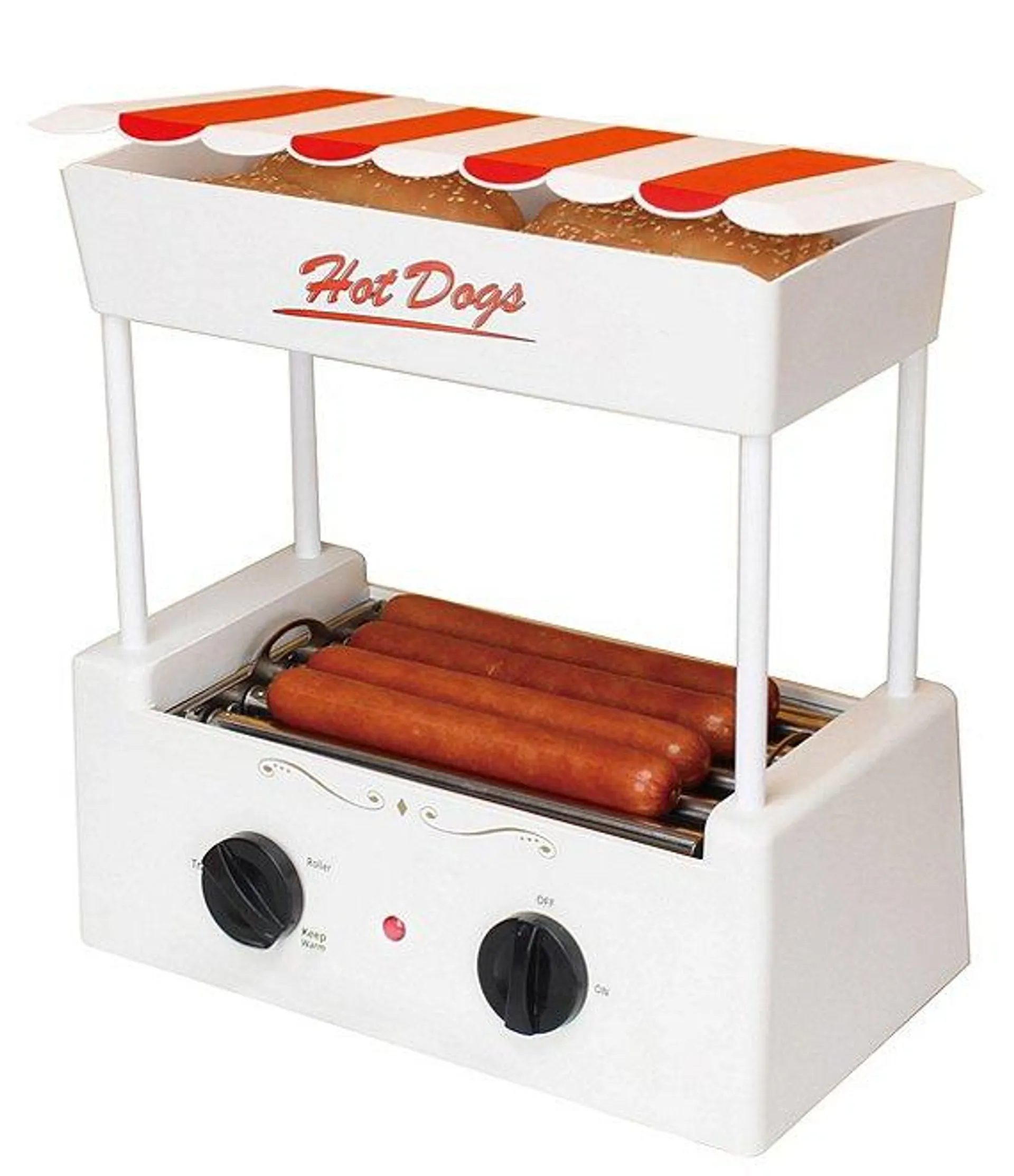 Hot Dog Roller With Bun Warmer