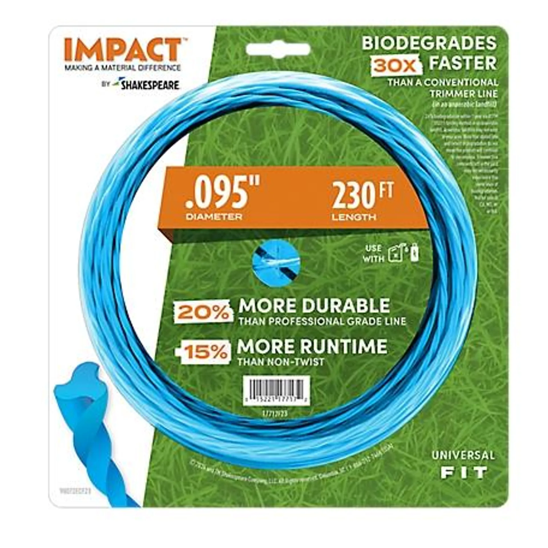 Shakespeare Impact Trimmer Line, 230 ft. x .095 in. Diameter