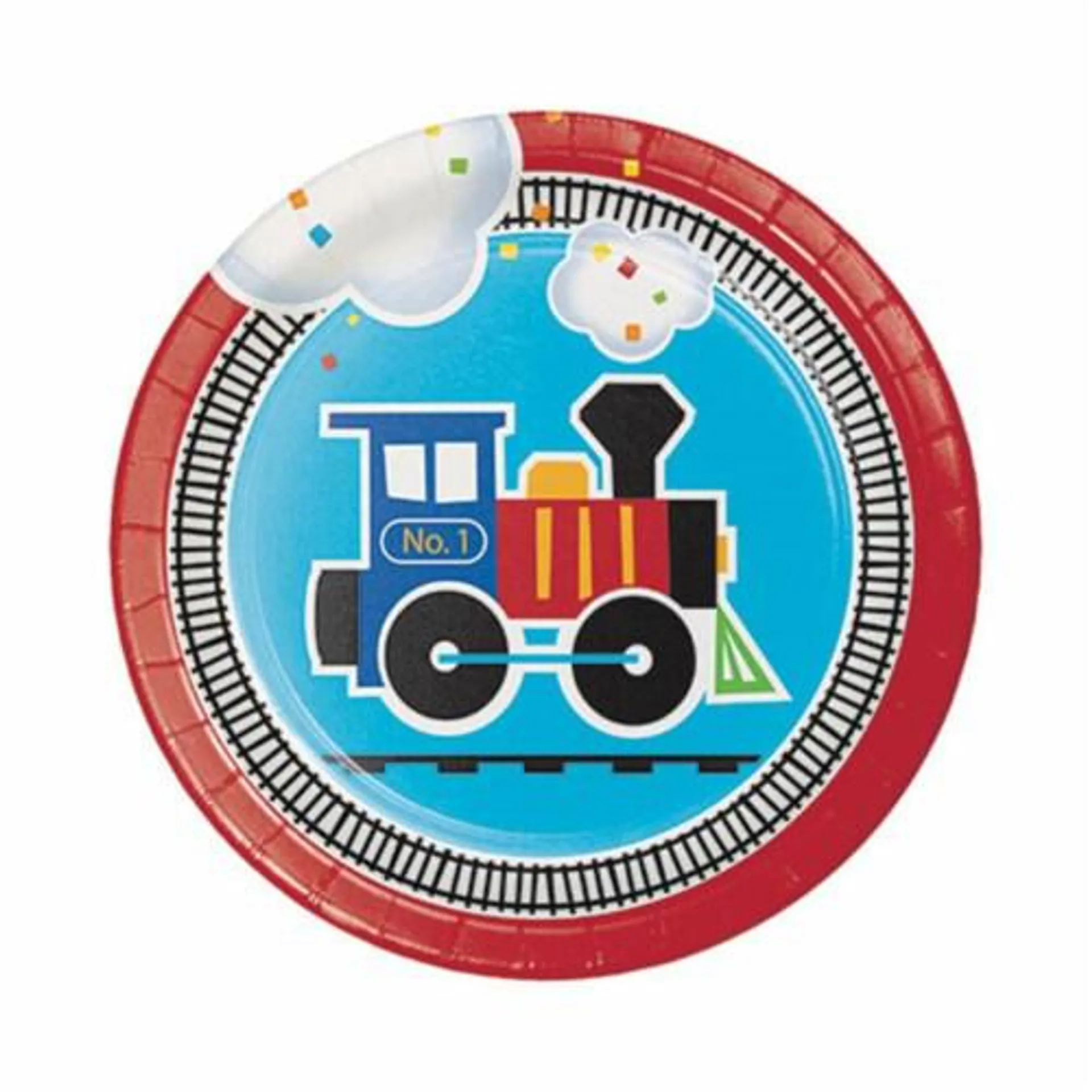 Hoffmaster Group 322204 All Aboard Luncheon Plate, Pack of 12 - 8 Per Pack