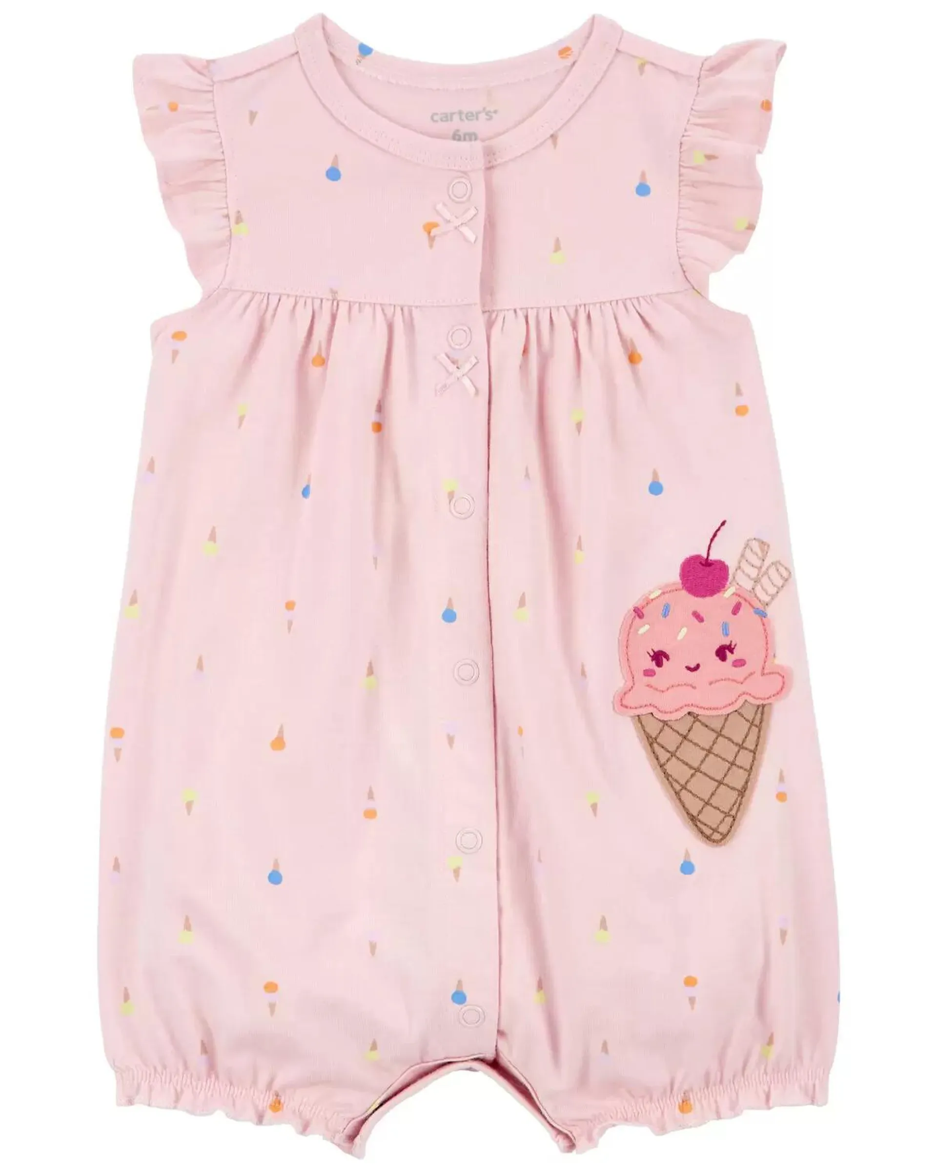 Baby Ice Cream Snap-Up Romper