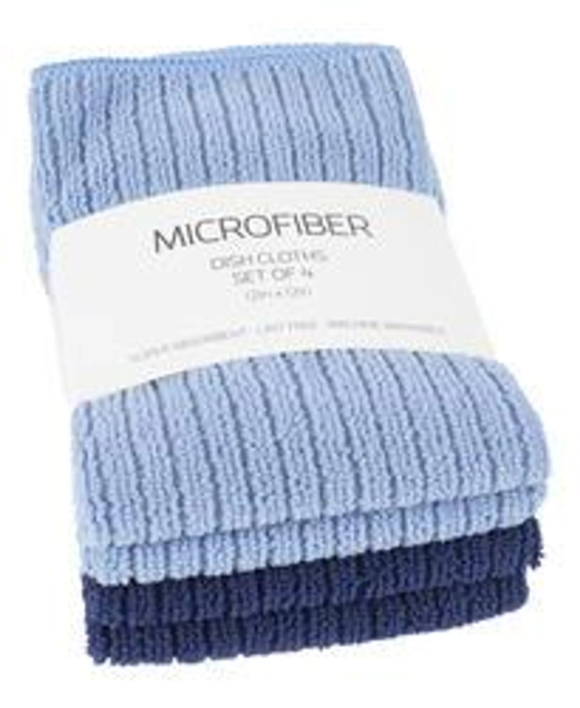 Set of 4 Microfiber Dish Cloth - Blue