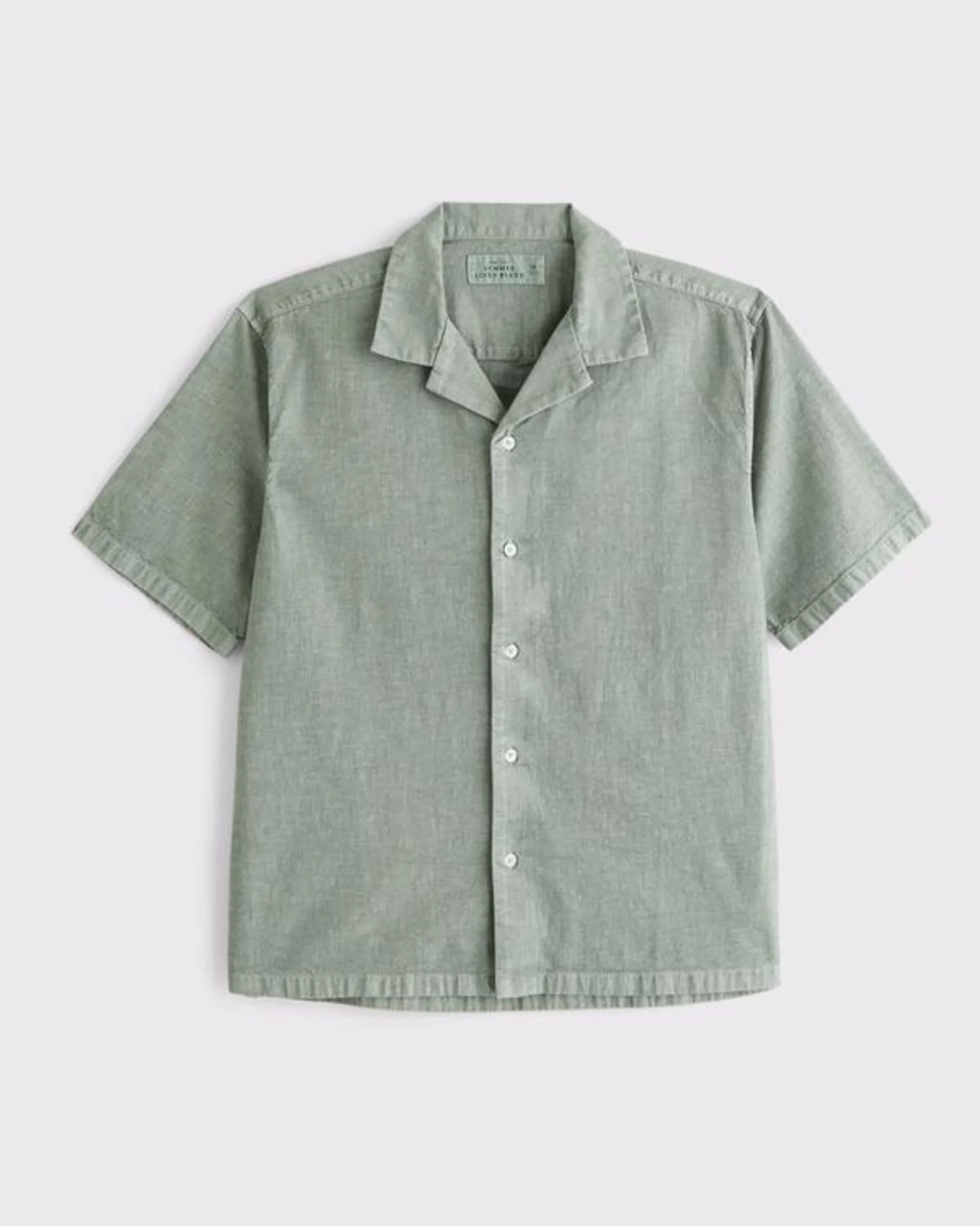 Camp Collar Summer Linen-Blend Shirt