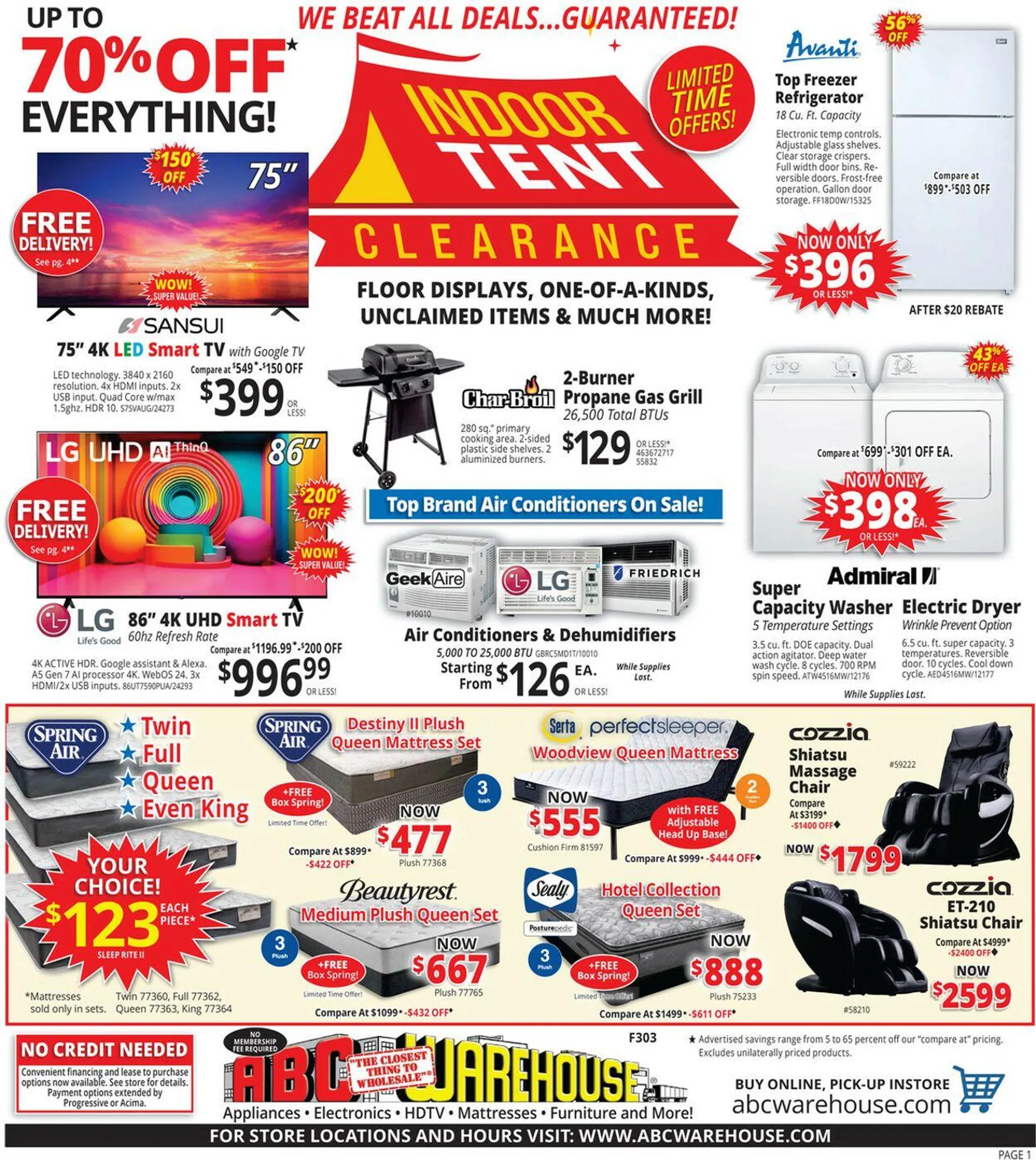 ABC Warehouse Current weekly ad - 1