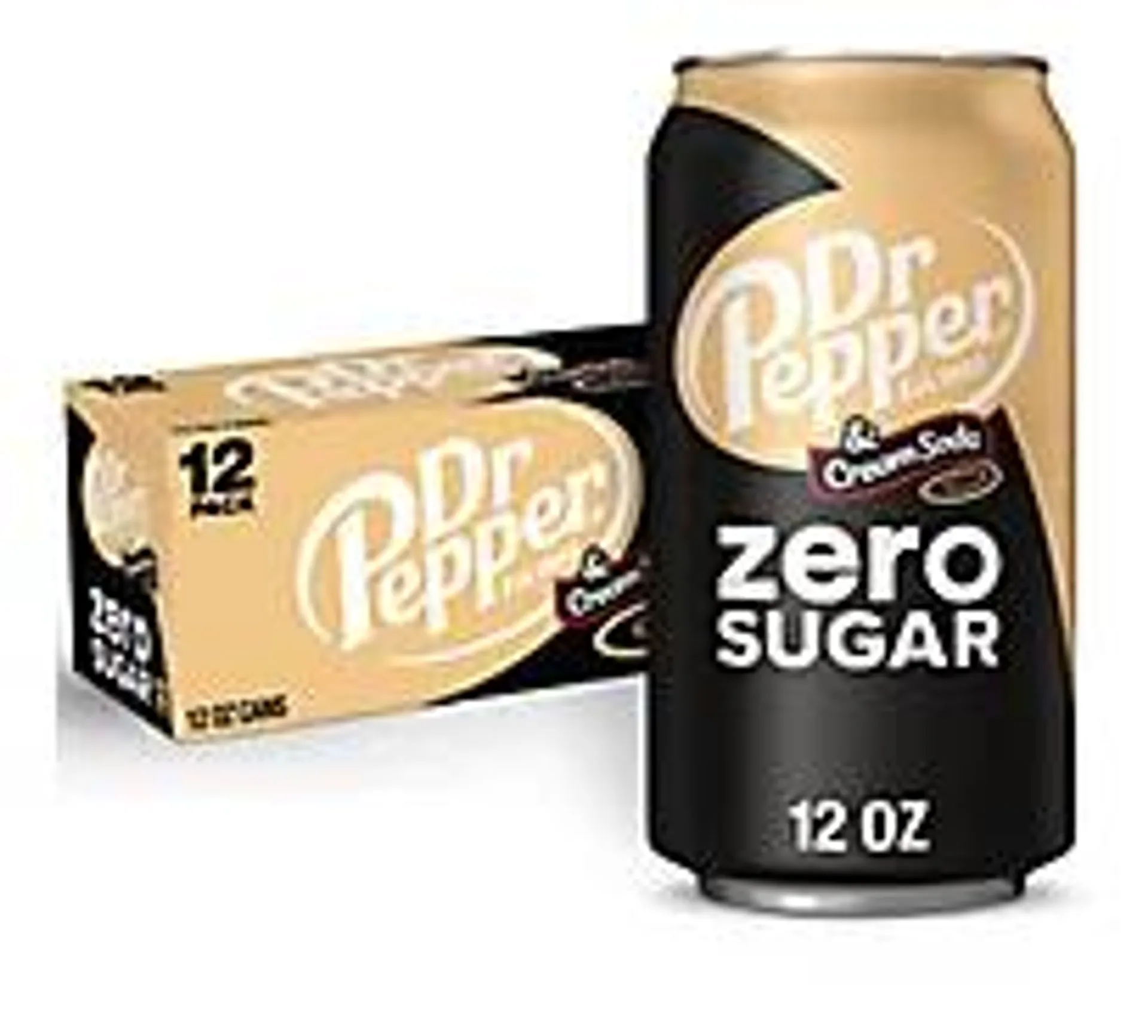 Dr Pepper And Cream Soda Zero Sugar Cans - 12-12 Fl. Oz.