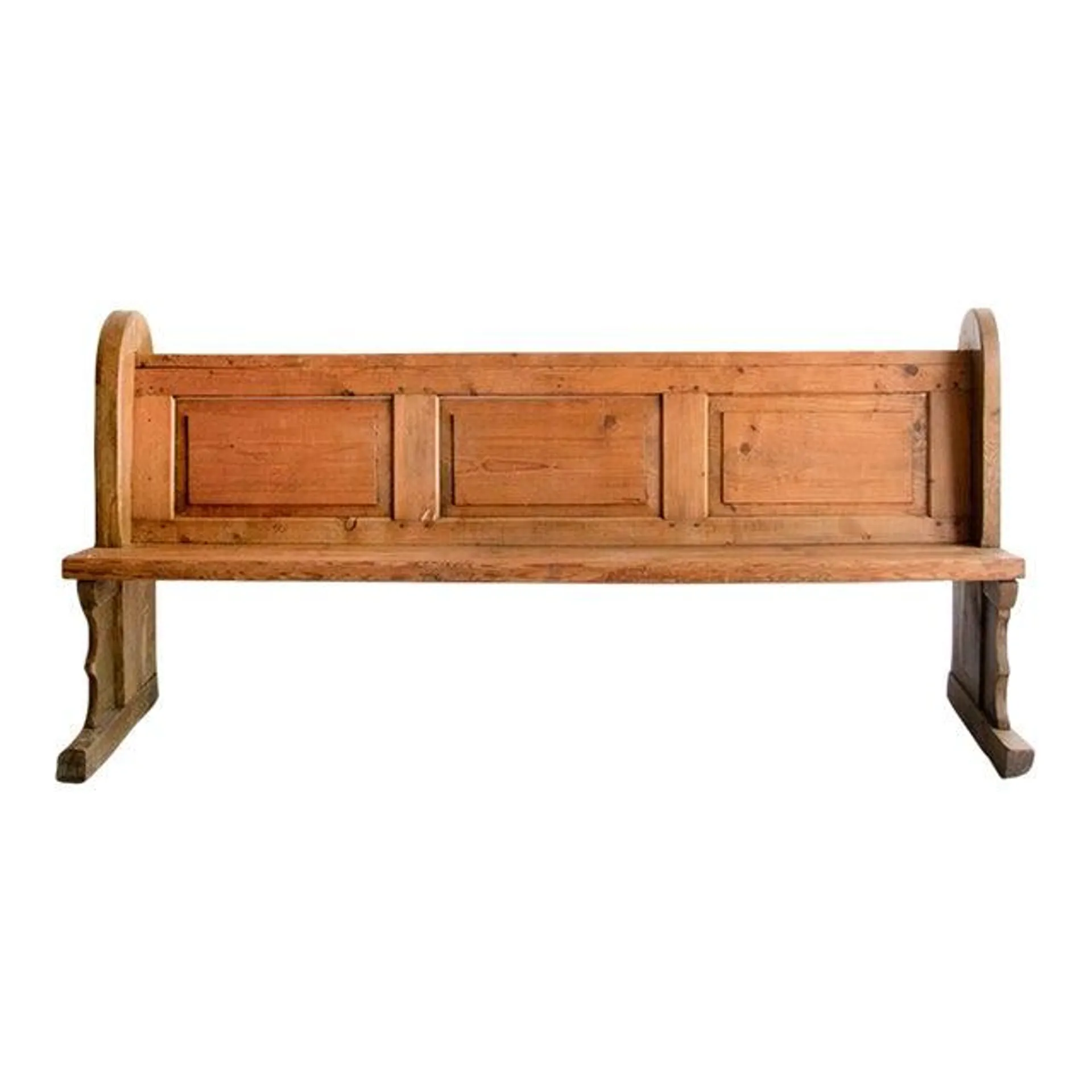 Early 19th Century Vintage Gothic Church Pew