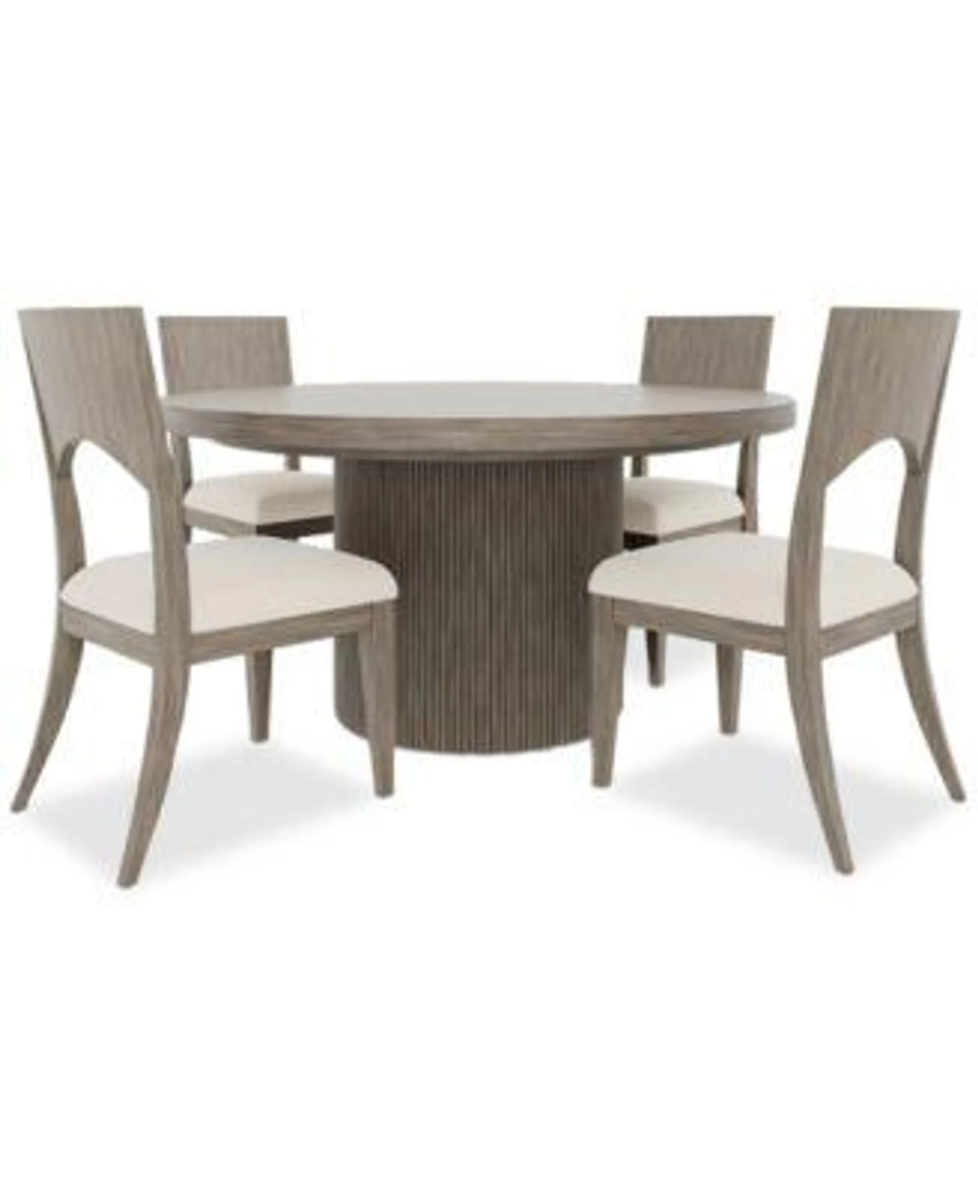 Frandlyn 5pc Dining Set (Round Table + 4 Side Chairs)