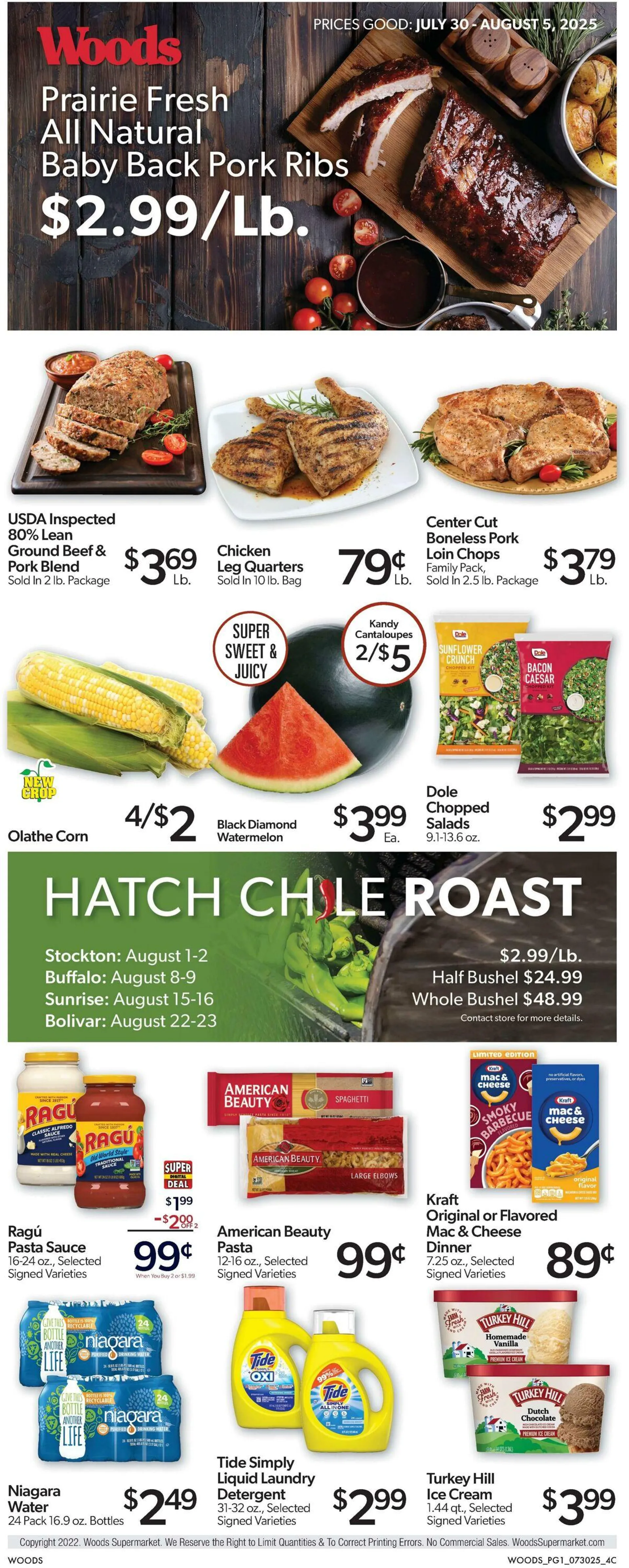 Weekly ad Woods Supermarket from July 30 to August 5 2025 - Page 1