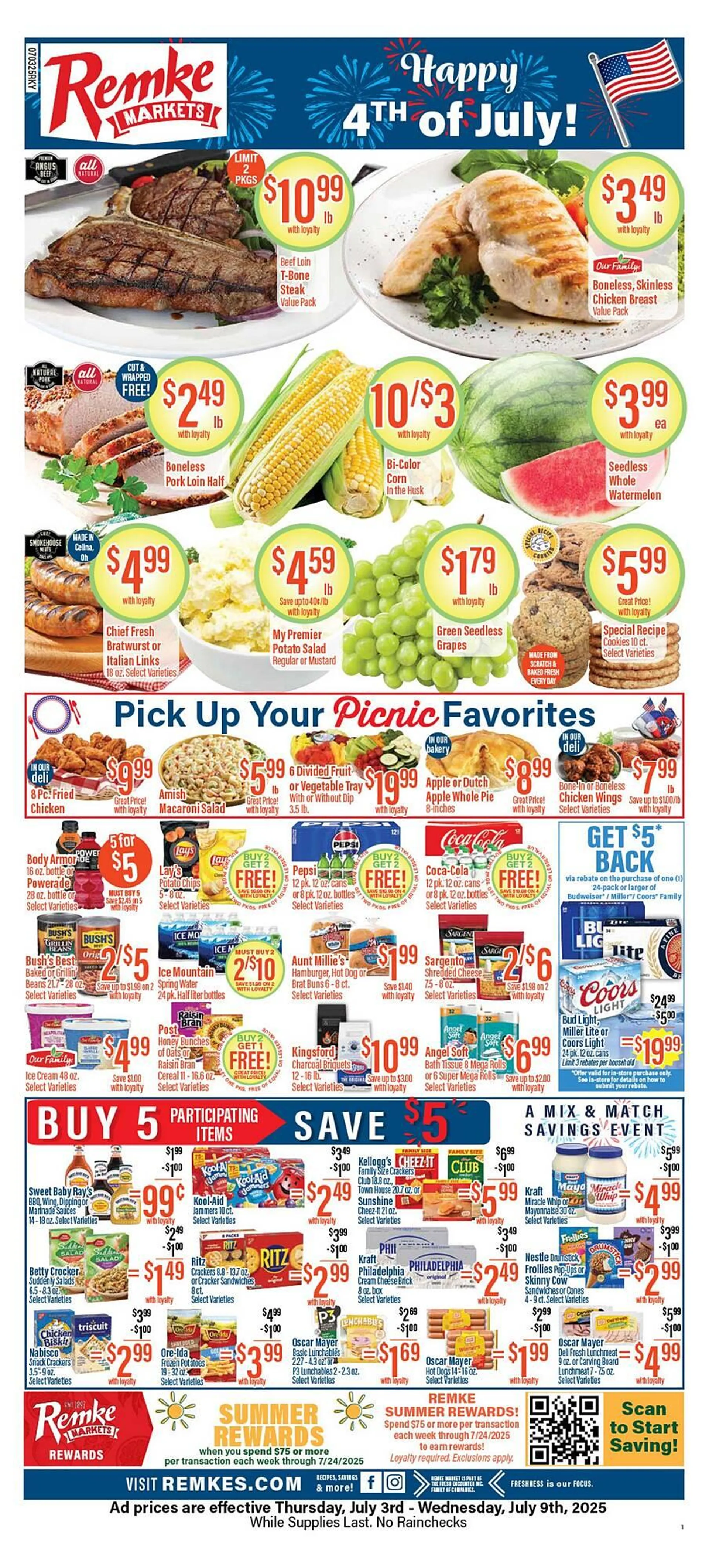 Weekly ad Remke ad from July 3 to July 9 2025 - Page 1