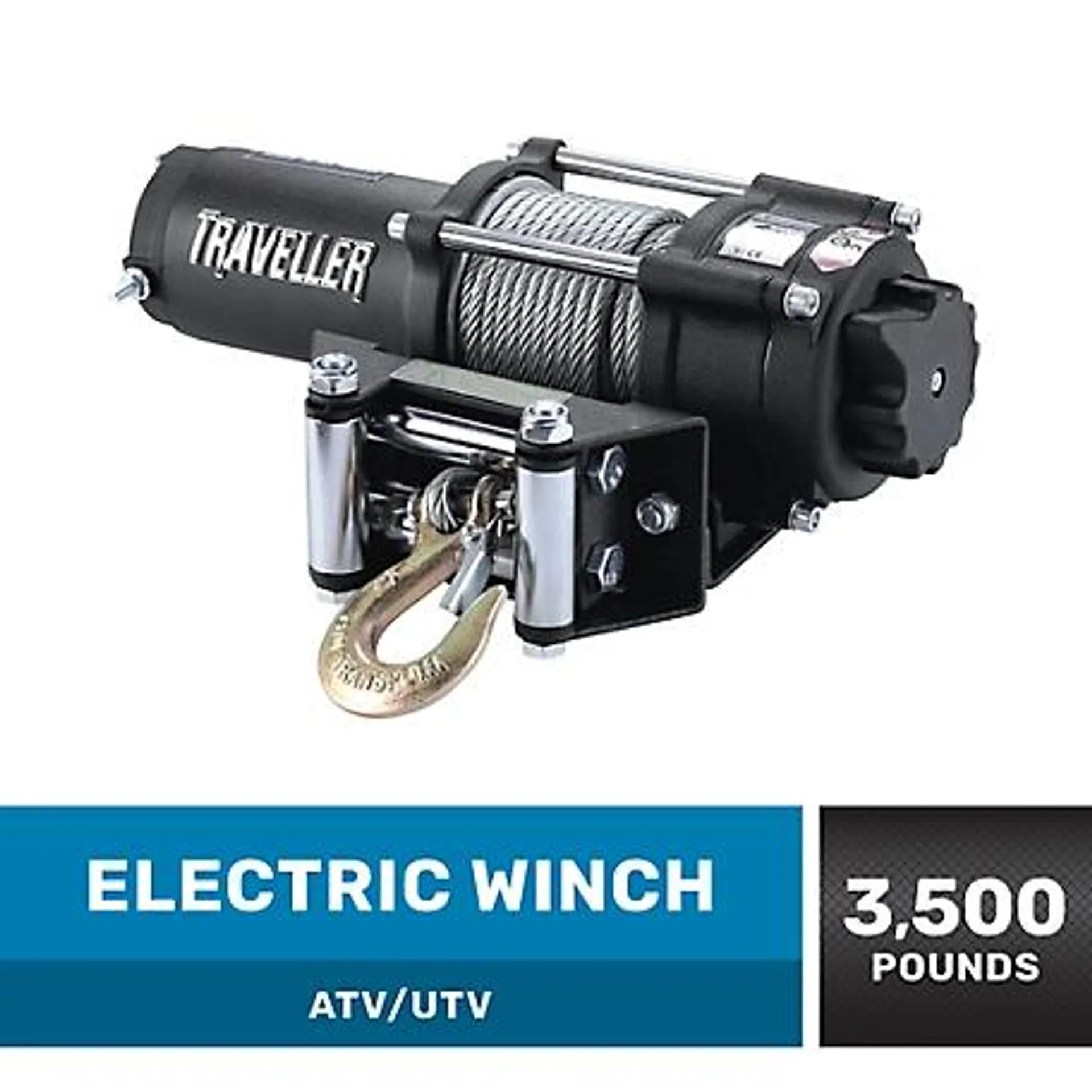 Traveller 12V Electric ATV Winch, 3,500 lb. Capacity