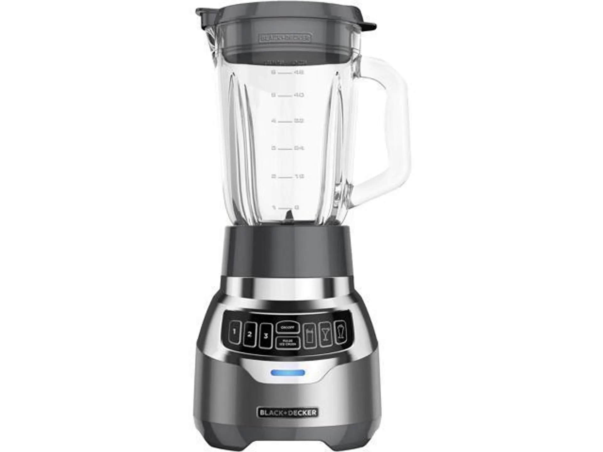 BLACK+DECKER PowerCrush Digital Blender with Quiet Technology, Stainless Steel, BL1300DG-T