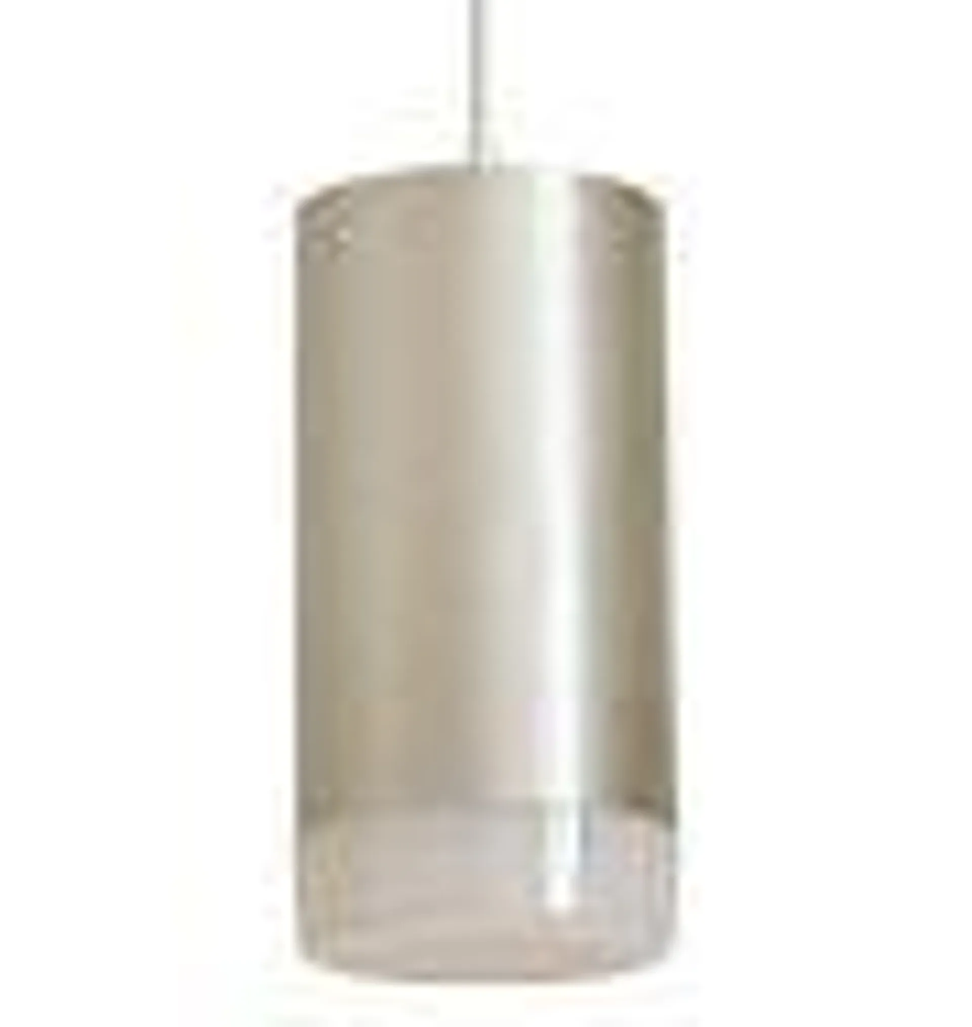 Aluminum Cylinder Pendant with Frosted Glass