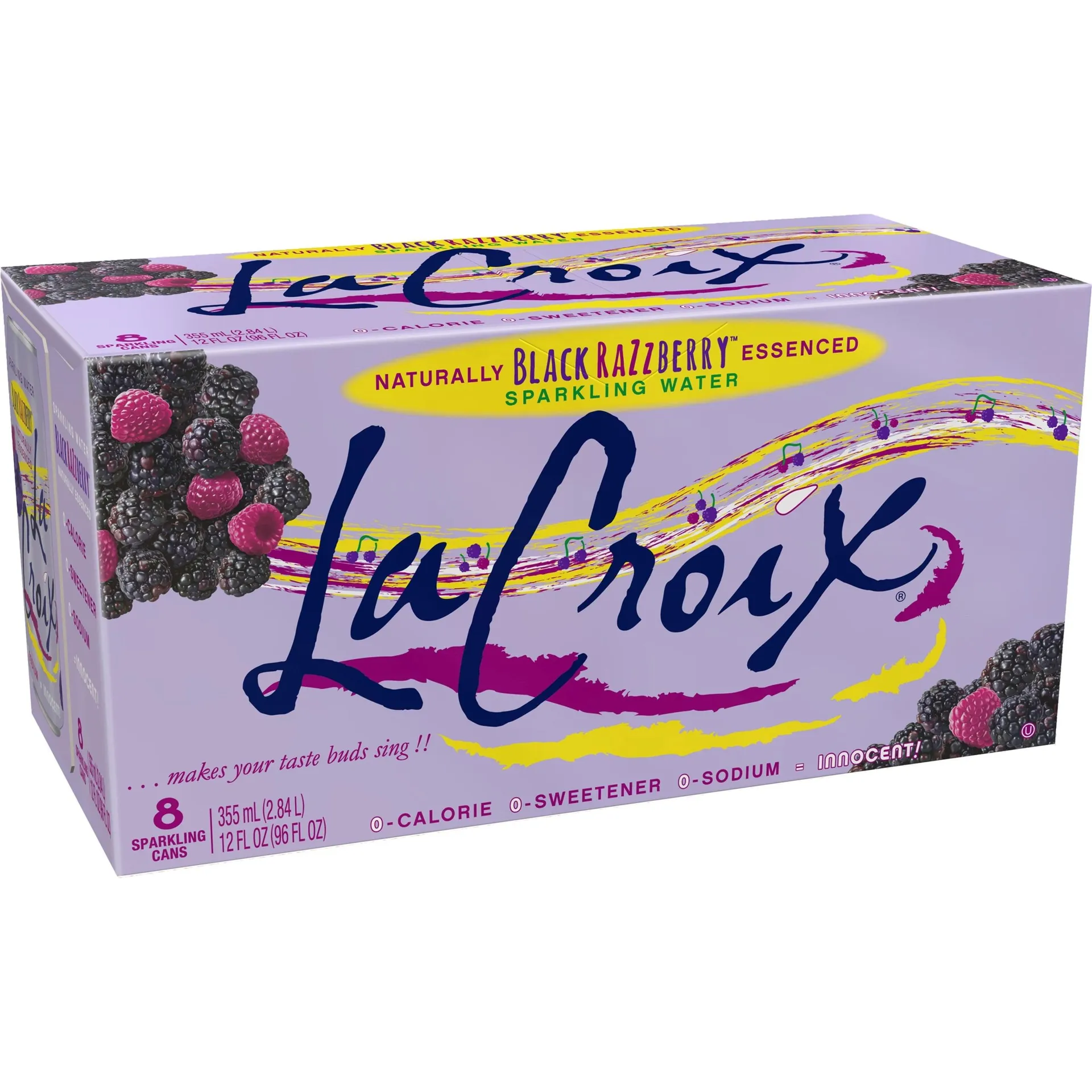 LaCroix Black Razzberry Sparkling Water, 12 Fl Oz, 8 Count Cans