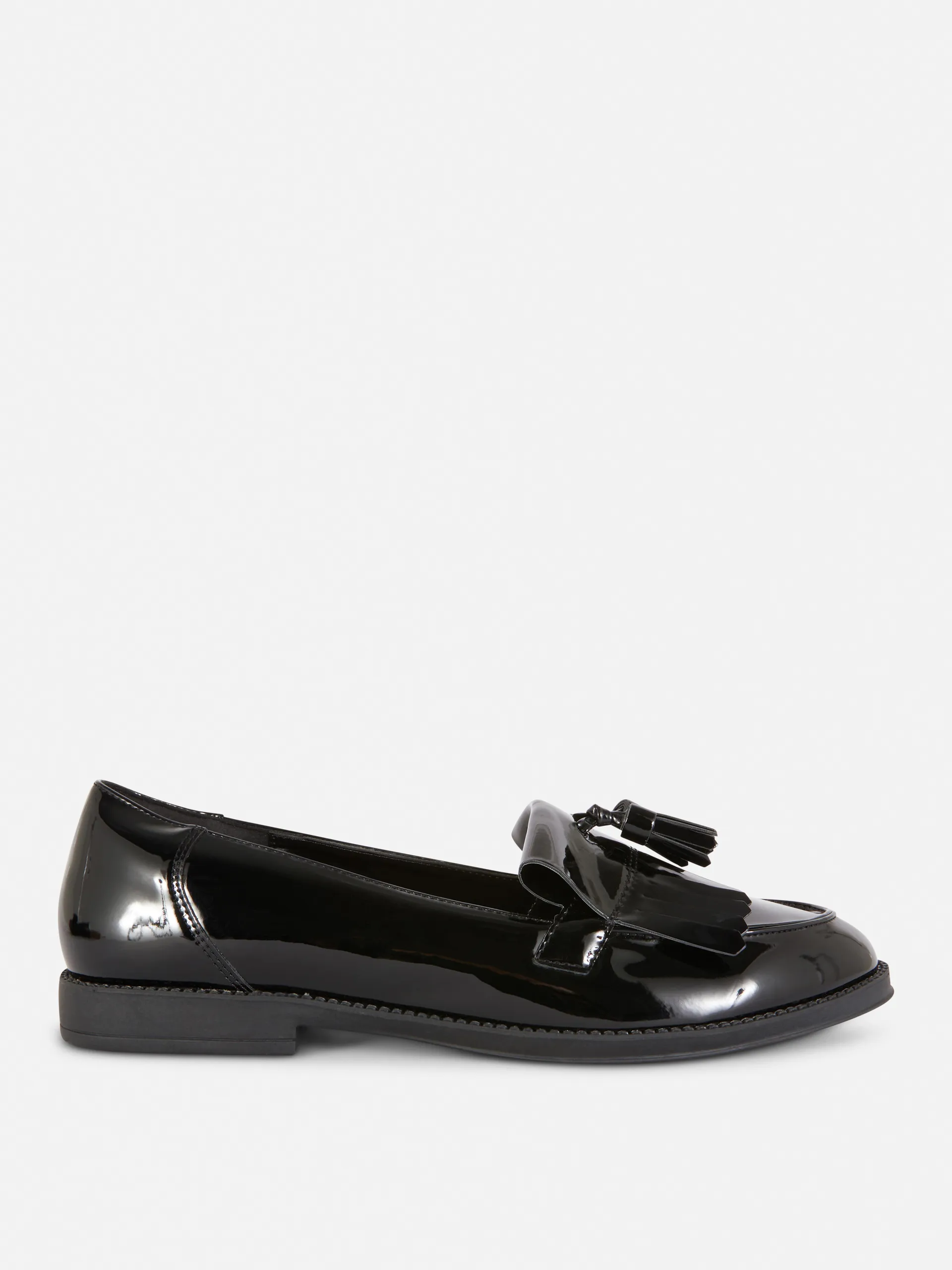 Lackloafer mit Quaste, weite Passform