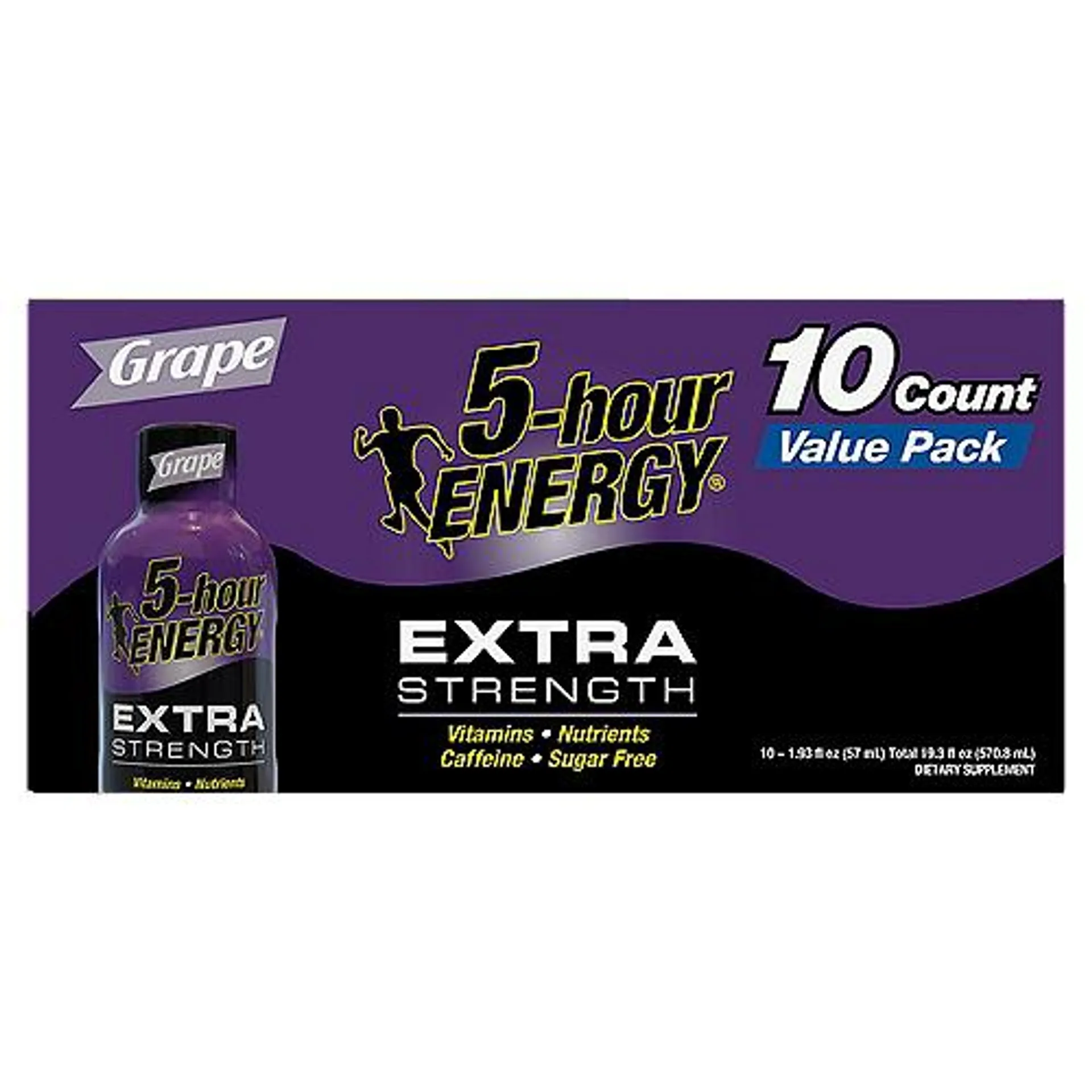 5-Hour Energy Grape Extra Strength, Dietary Supplement, 19.3 Fluid ounce