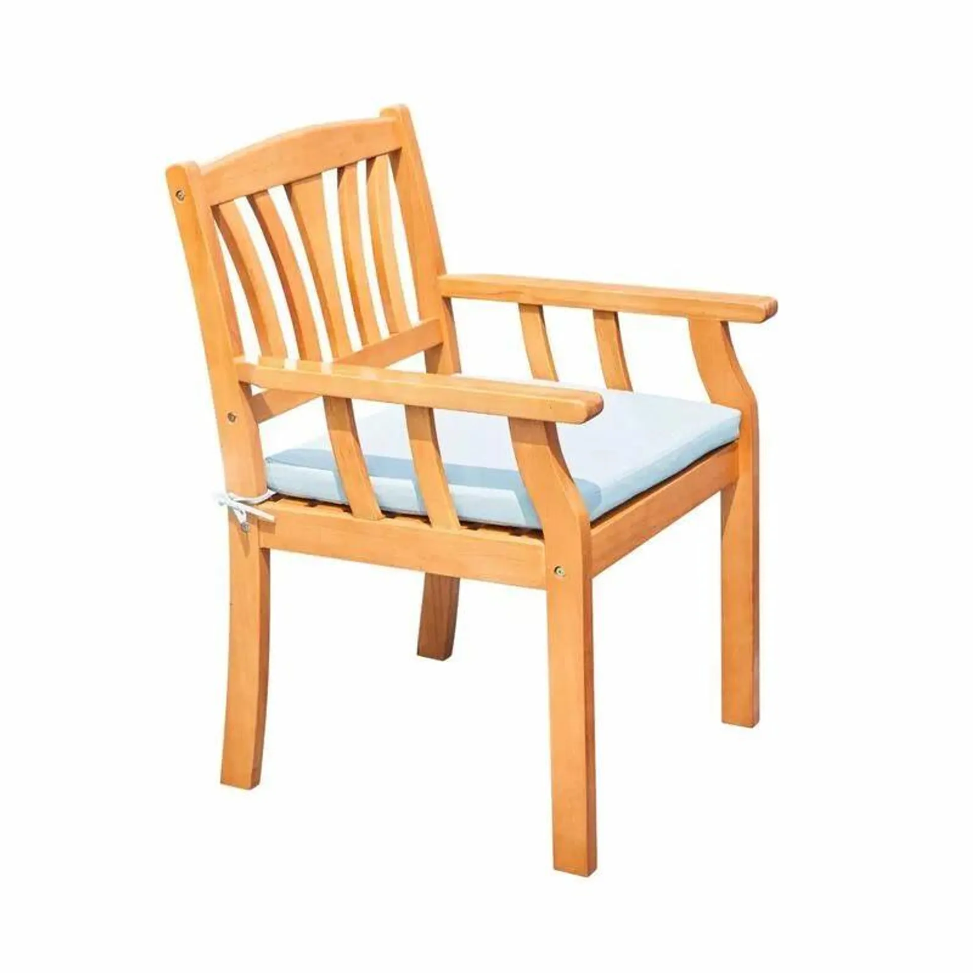 HomeRoots 35 x 24 x 24 in. Light Honey Wood Dining Armchair with Vertical Slats