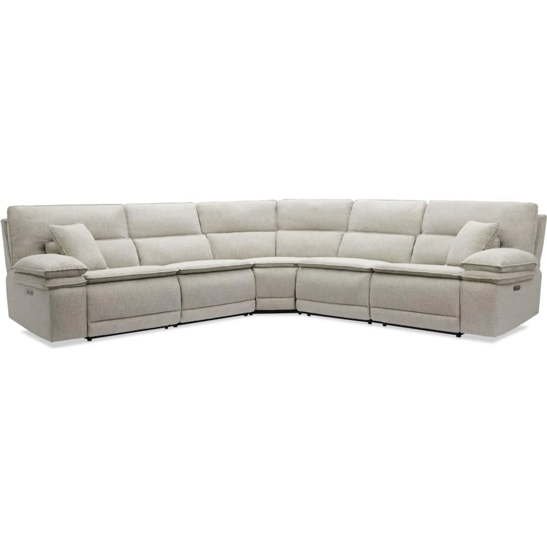 Brookdale 5-Piece Dual-Power Reclining Sectional with 3 Reclining Seats