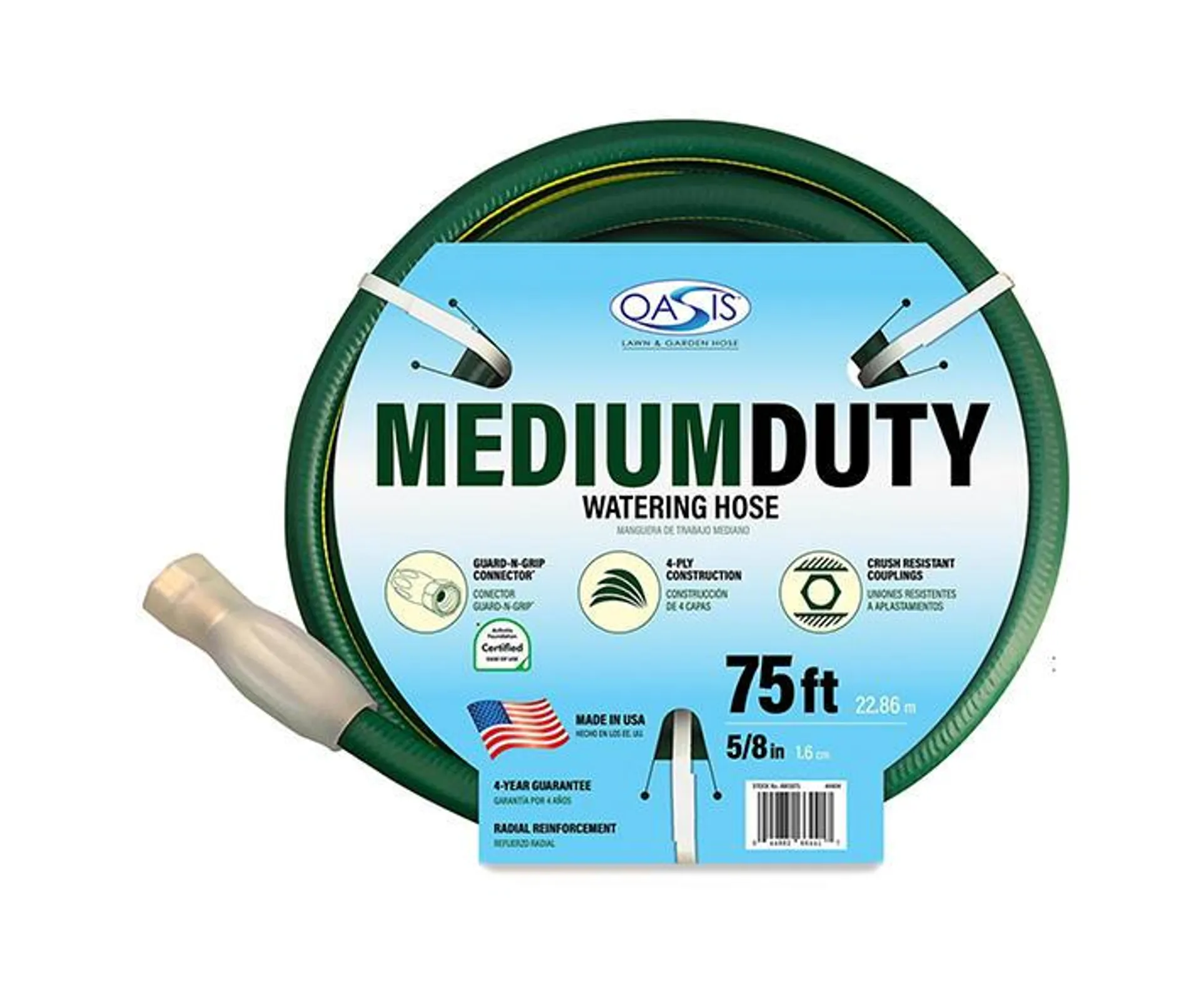 5/8" x 75' Medium Duty Garden Hose