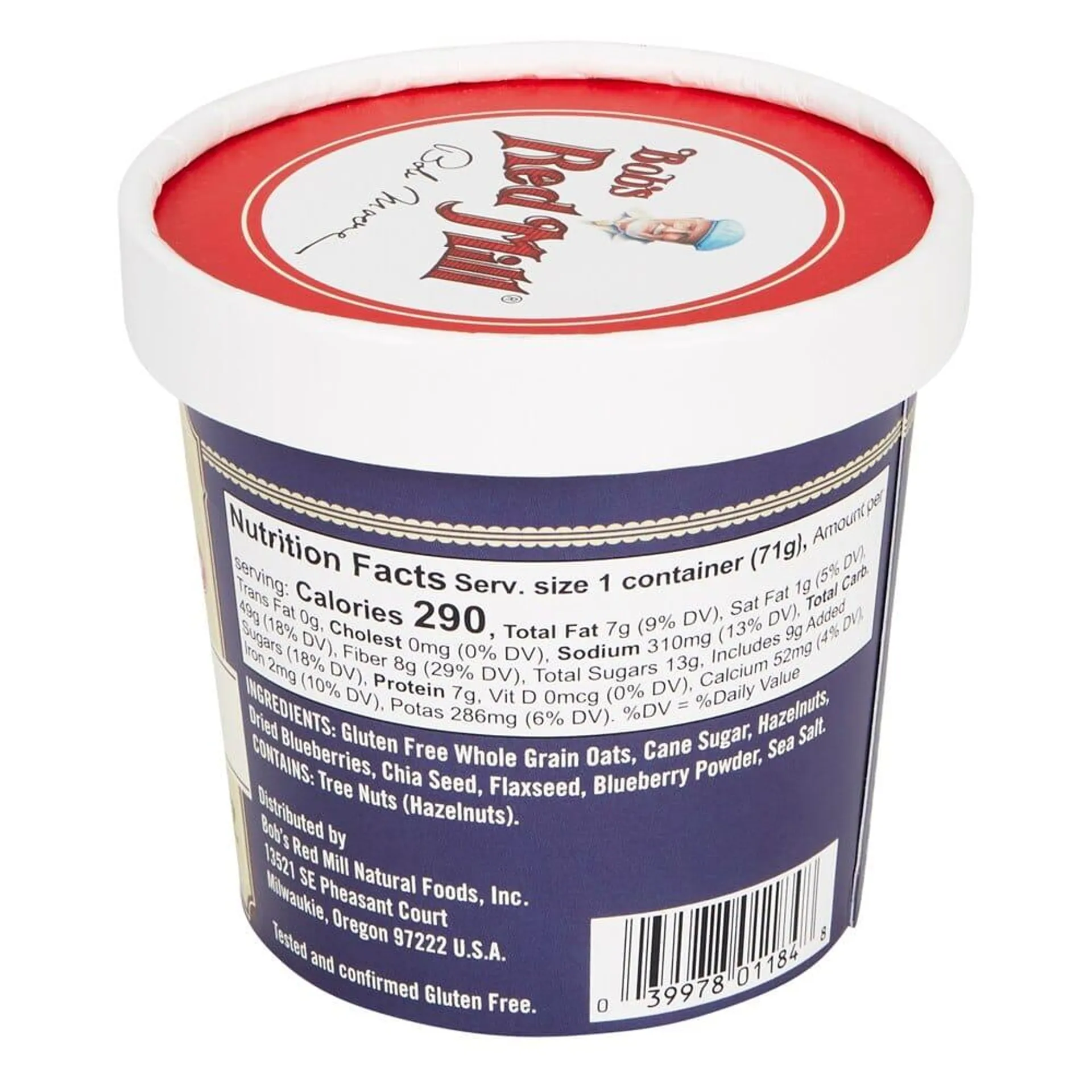 Bob’s Red Mill Blueberry and Hazelnut Oatmeal Cup, 2.5 oz