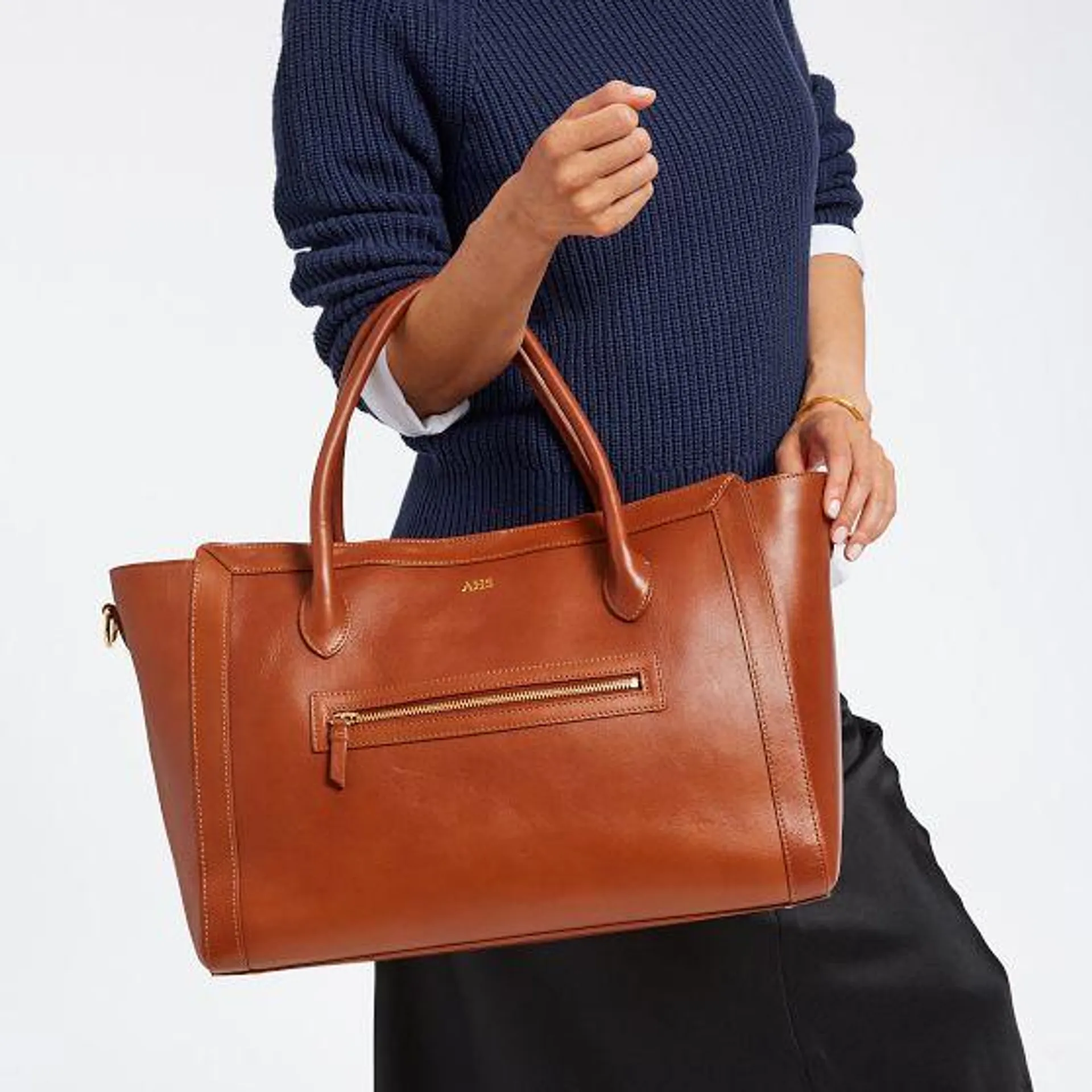 Zoe Leather Work Tote