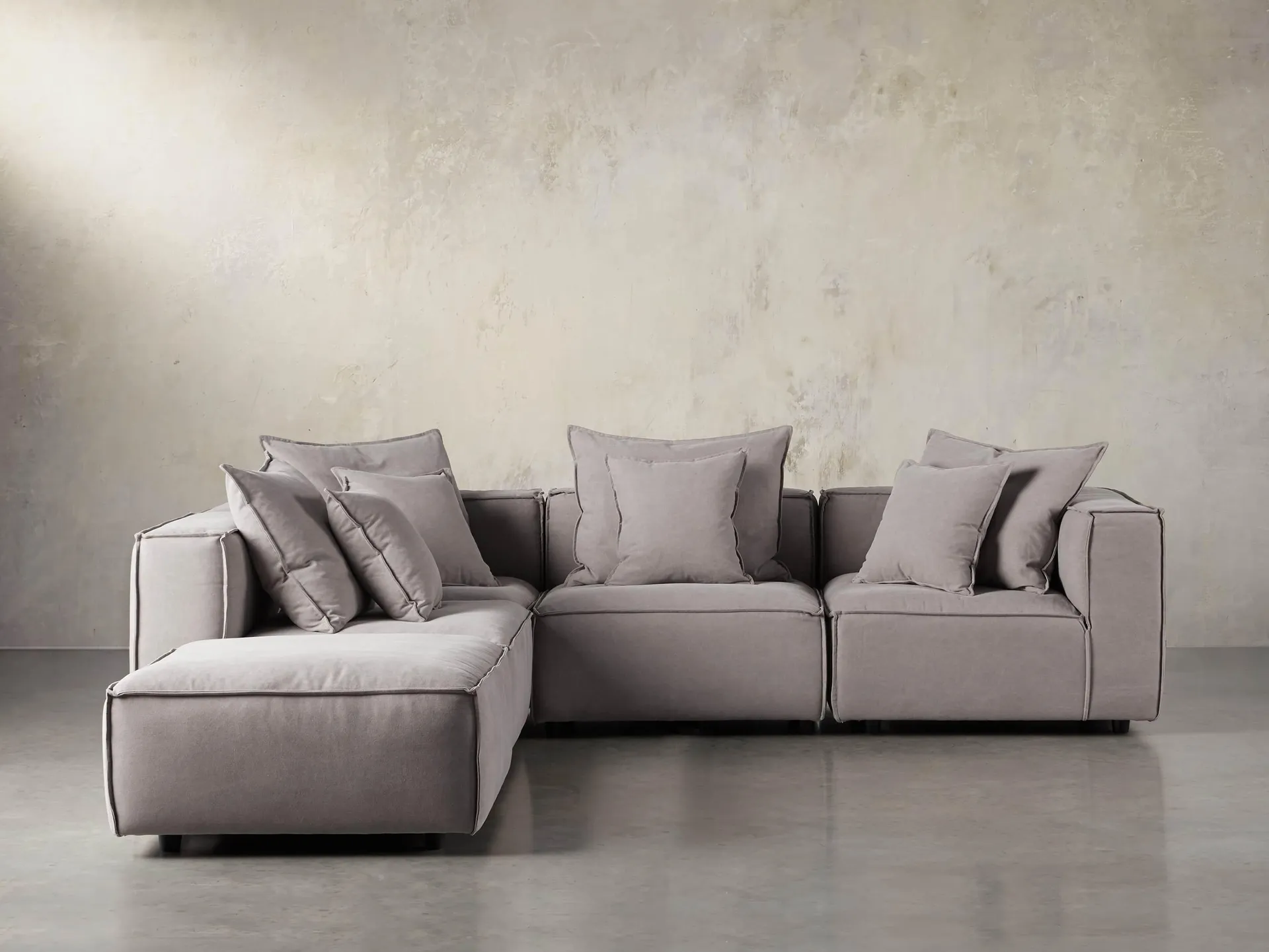 Coburn Five Piece Sectional in Capricorn Grey