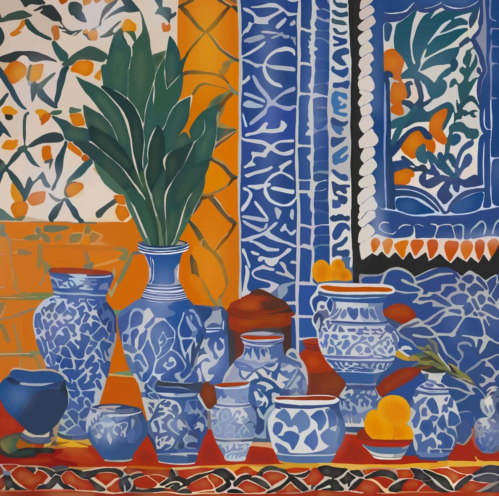 Nina Tsoriti Marocco , 70x70cm, print on canvas 2023