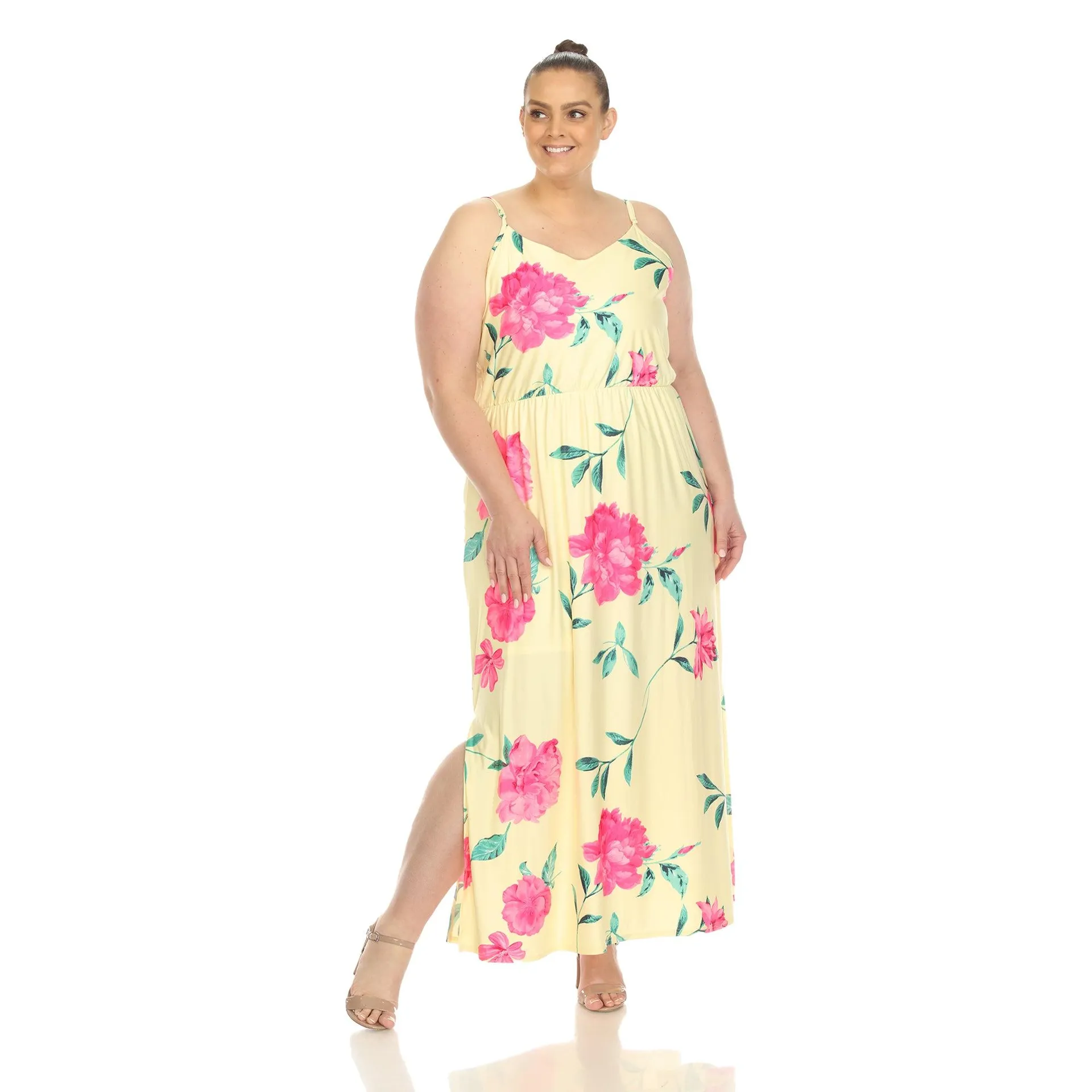 Floral Strap Maxi Dress - Plus (5 Colors Available)