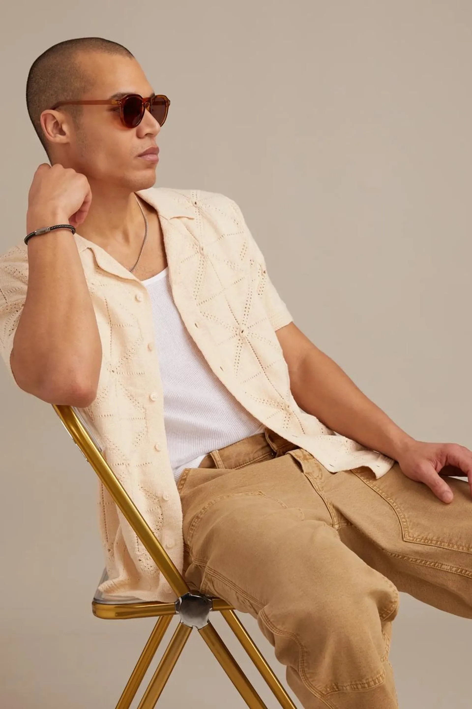 button down sweater