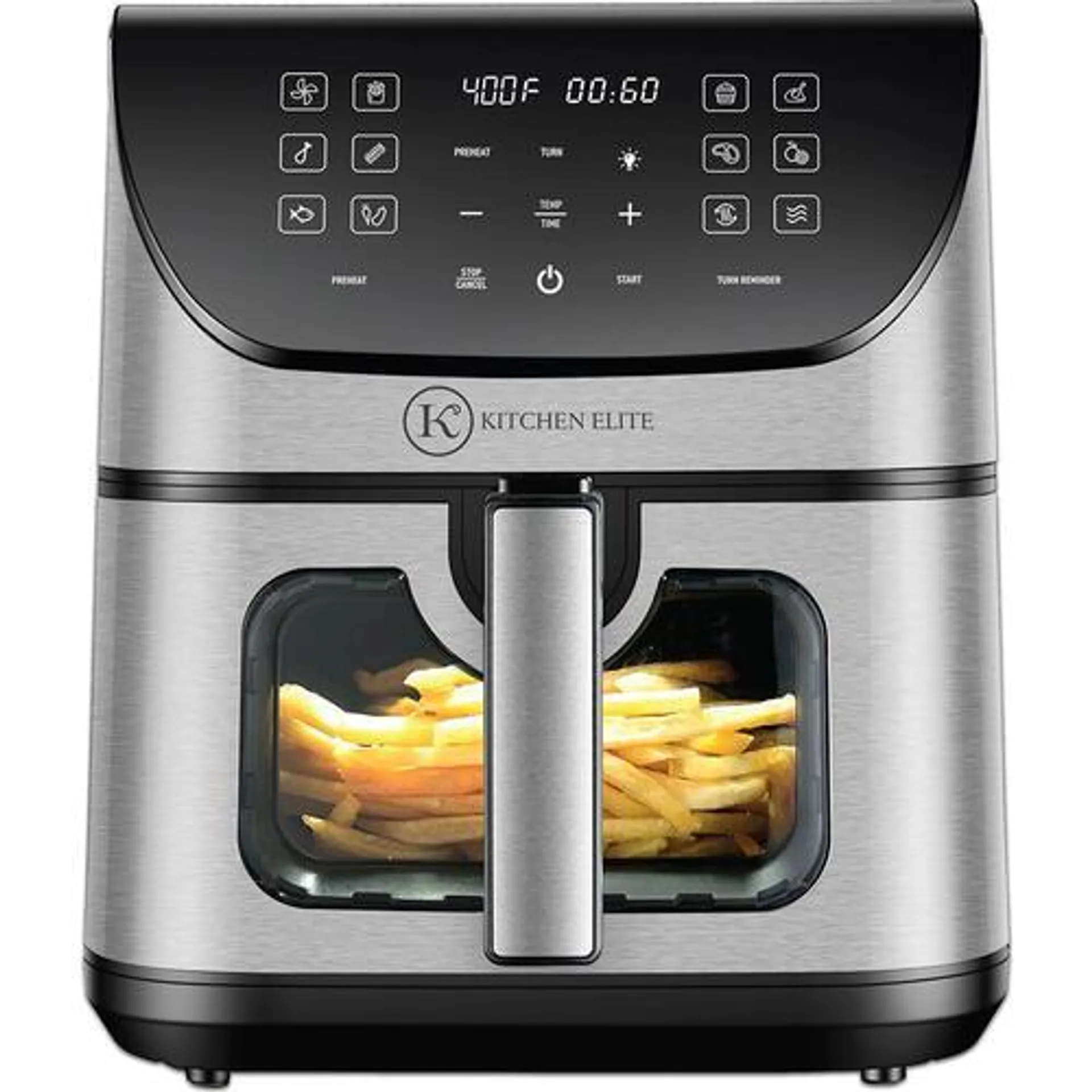 - 8.5QT Stainless Steel Digital Air Fryer with Window