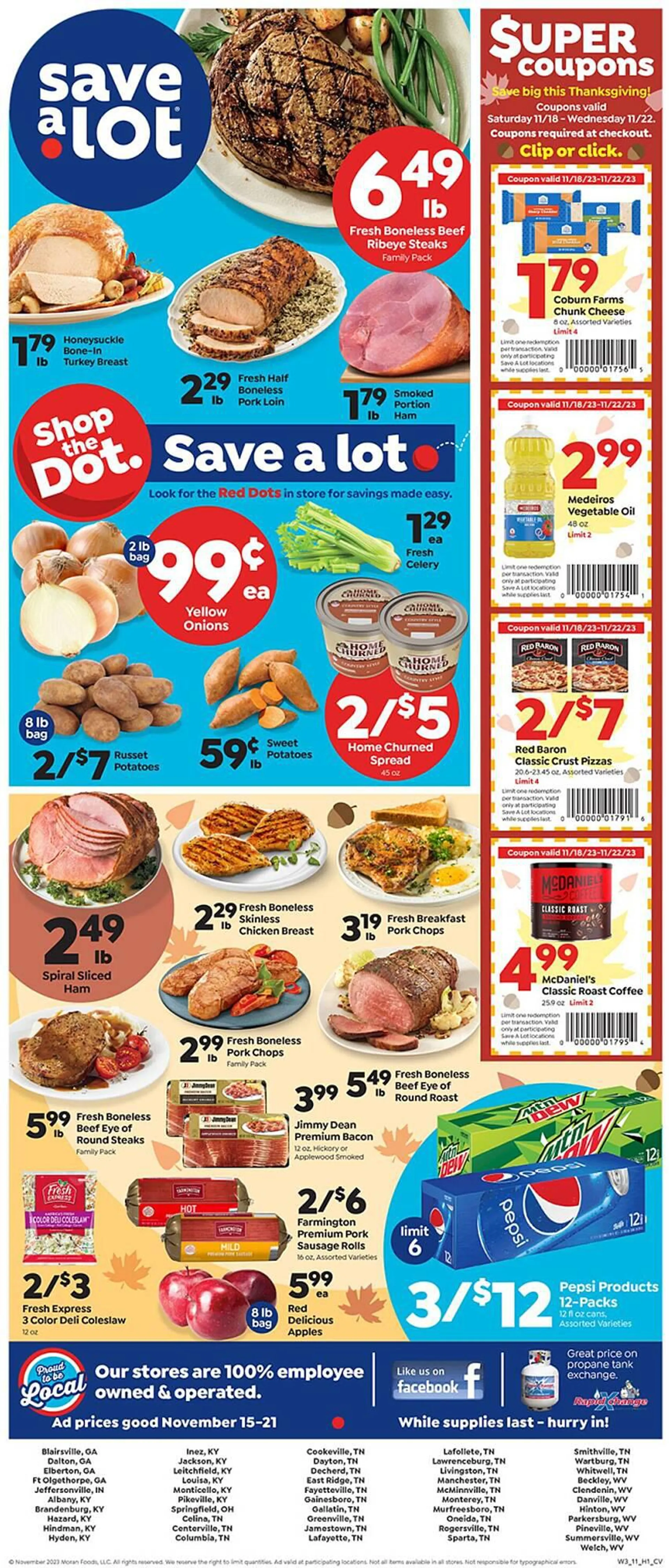 Weekly ad Save a Lot Weekly Ad from November 15 to November 23 2023 - Page 1