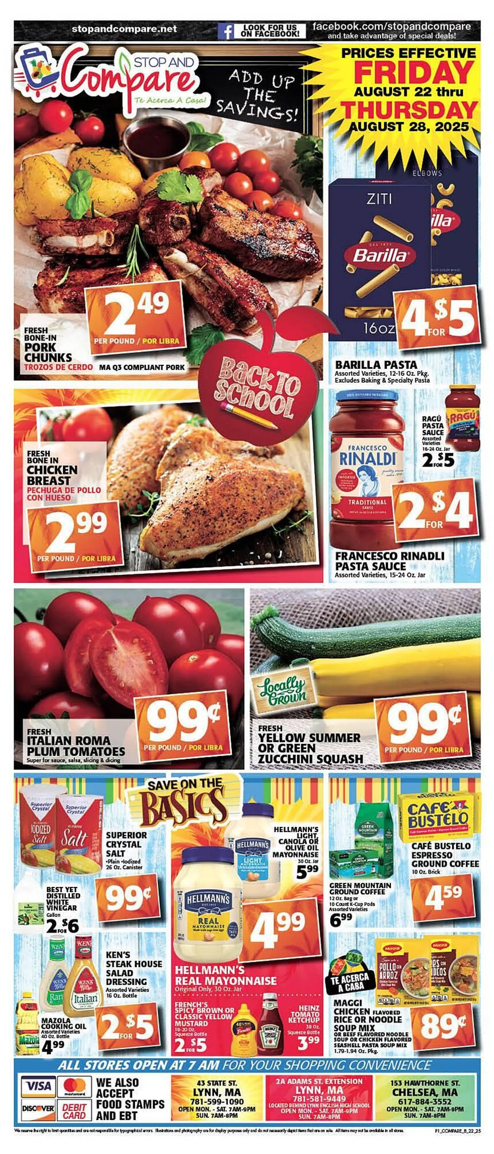 Weekly ad Stop and Compare Markets Weekly Ad from August 22 to August 28 2025 - Page 1