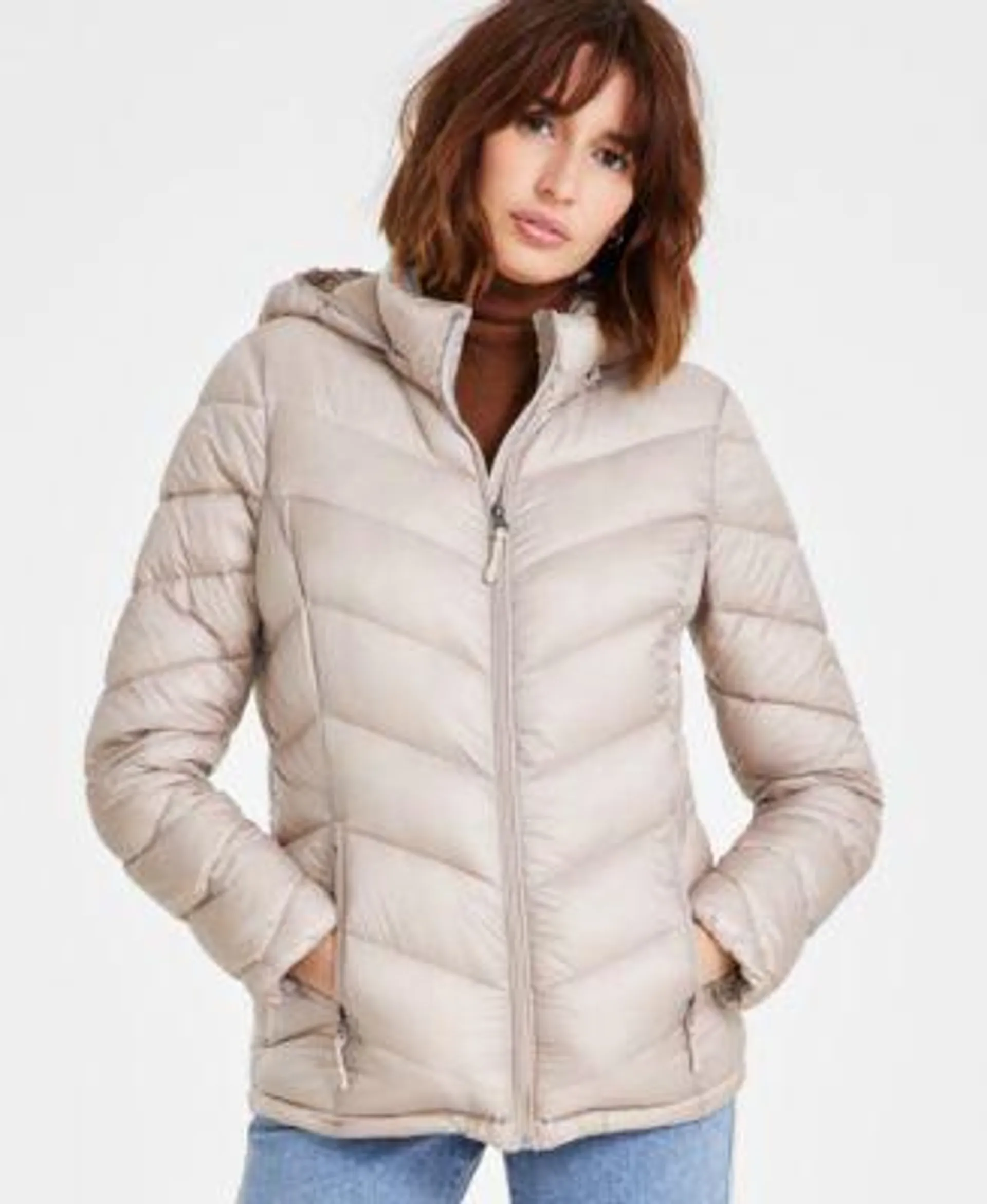 Women's Packable Hooded Puffer Coat, Created for Macy's