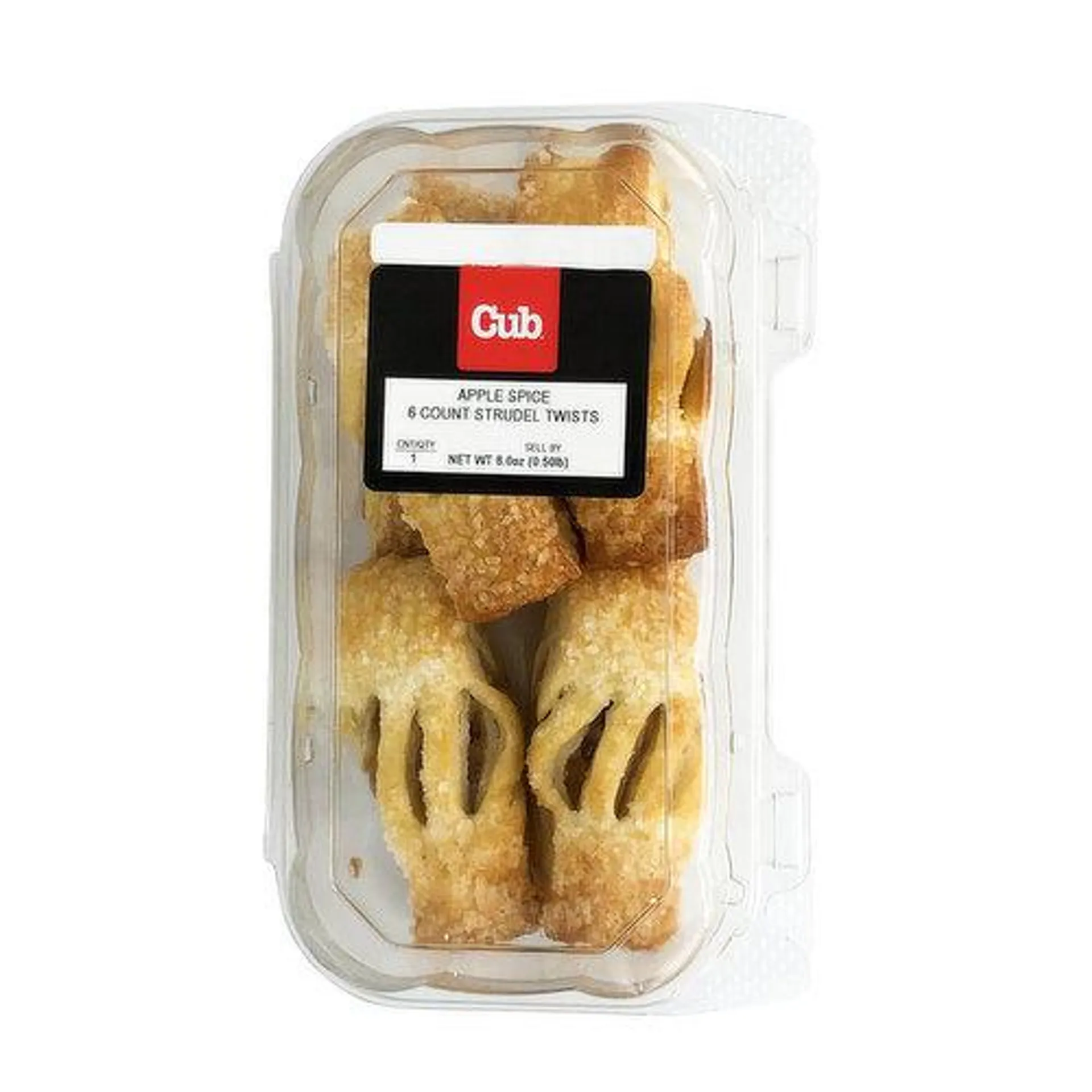 Cub Bakery Apple Spice Strudel Twists, 6 Count, 1 Each