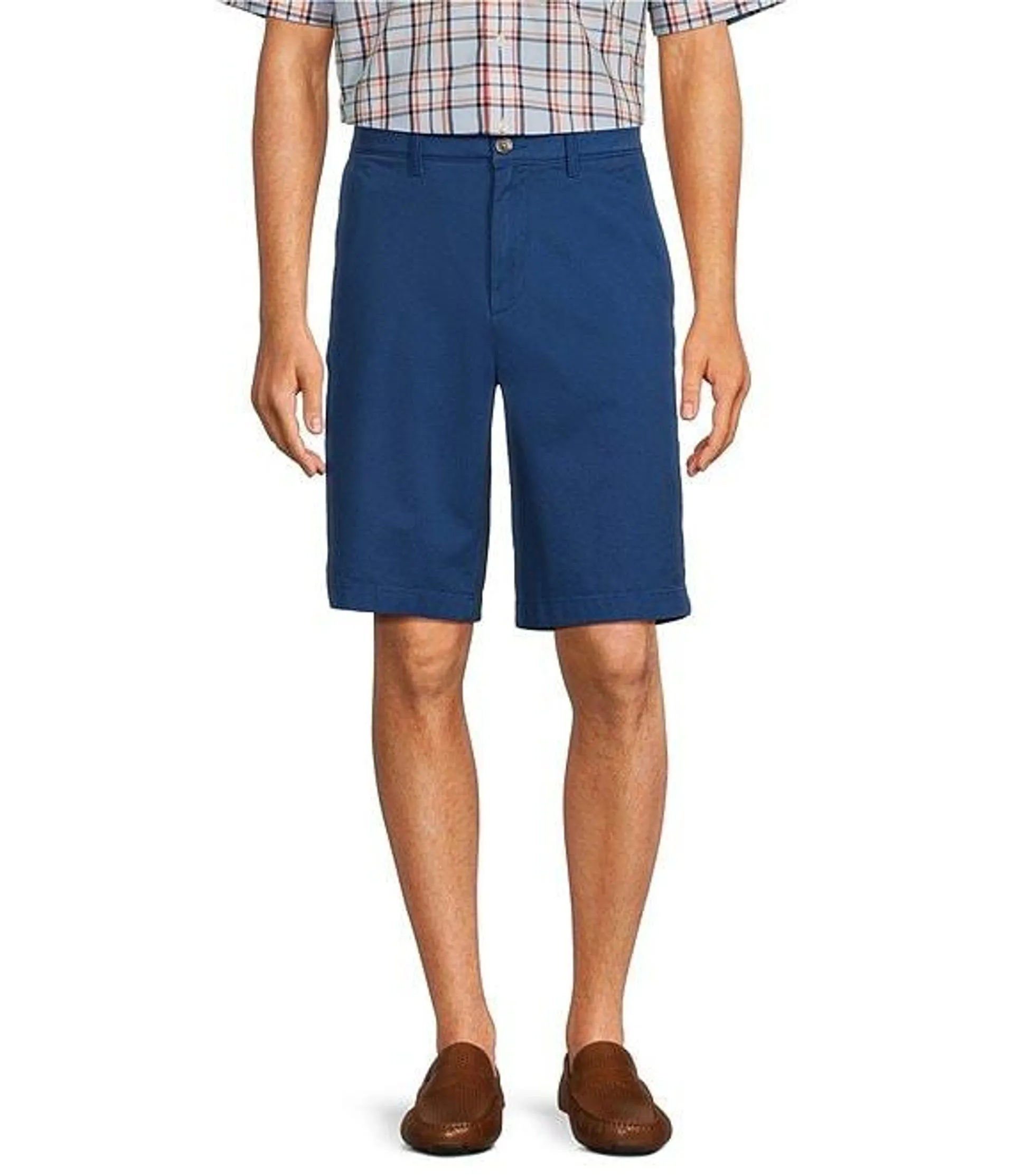 Casuals Classic Fit Flat Front Washed 11" Chino Shorts