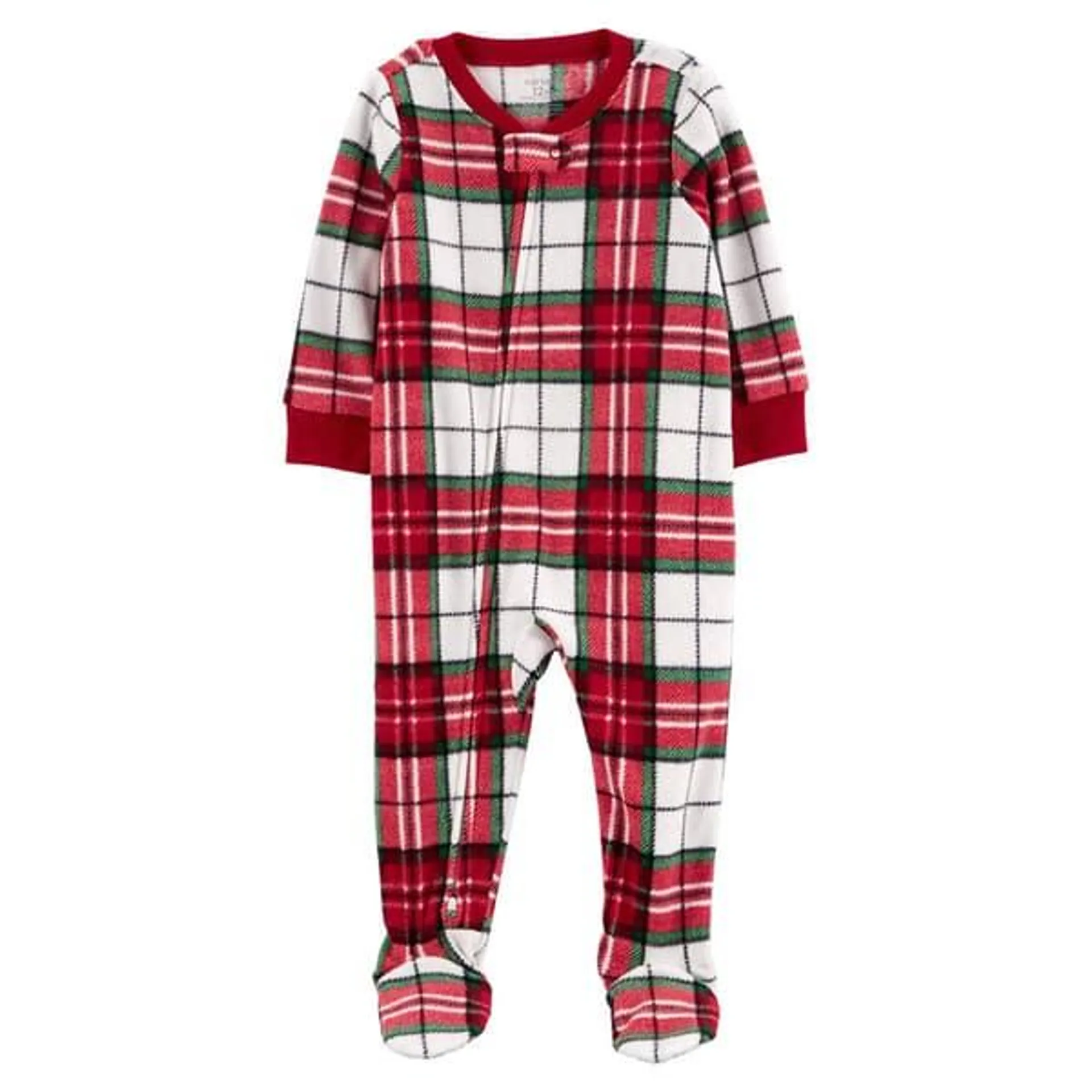 Toddler Carter’s® Plaid Holiday Footed Fleece Sleeper