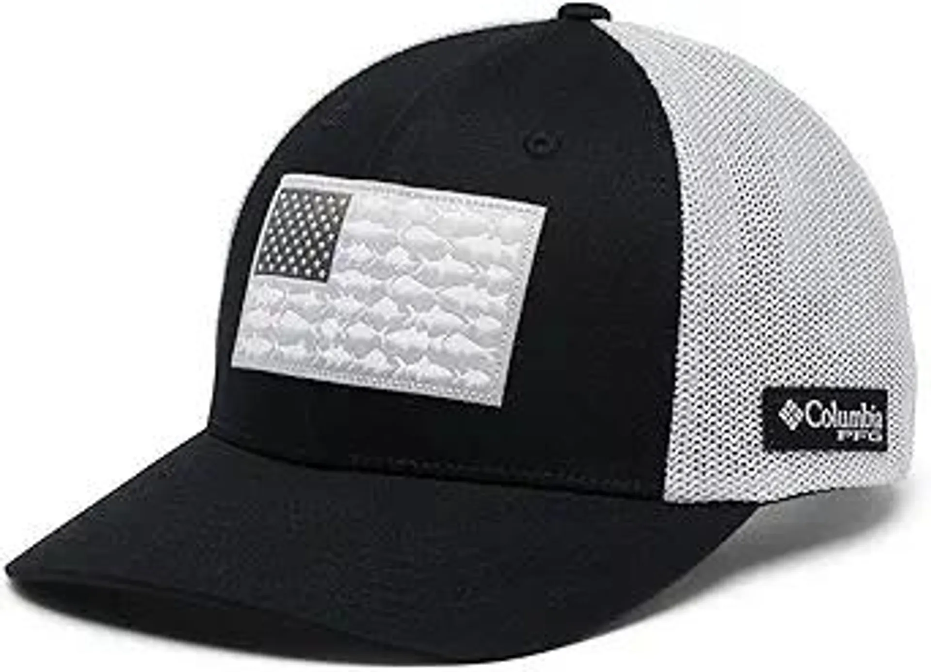Columbia Unisex Adult PFG Fish Flag Mesh Ball Cap High Crown
