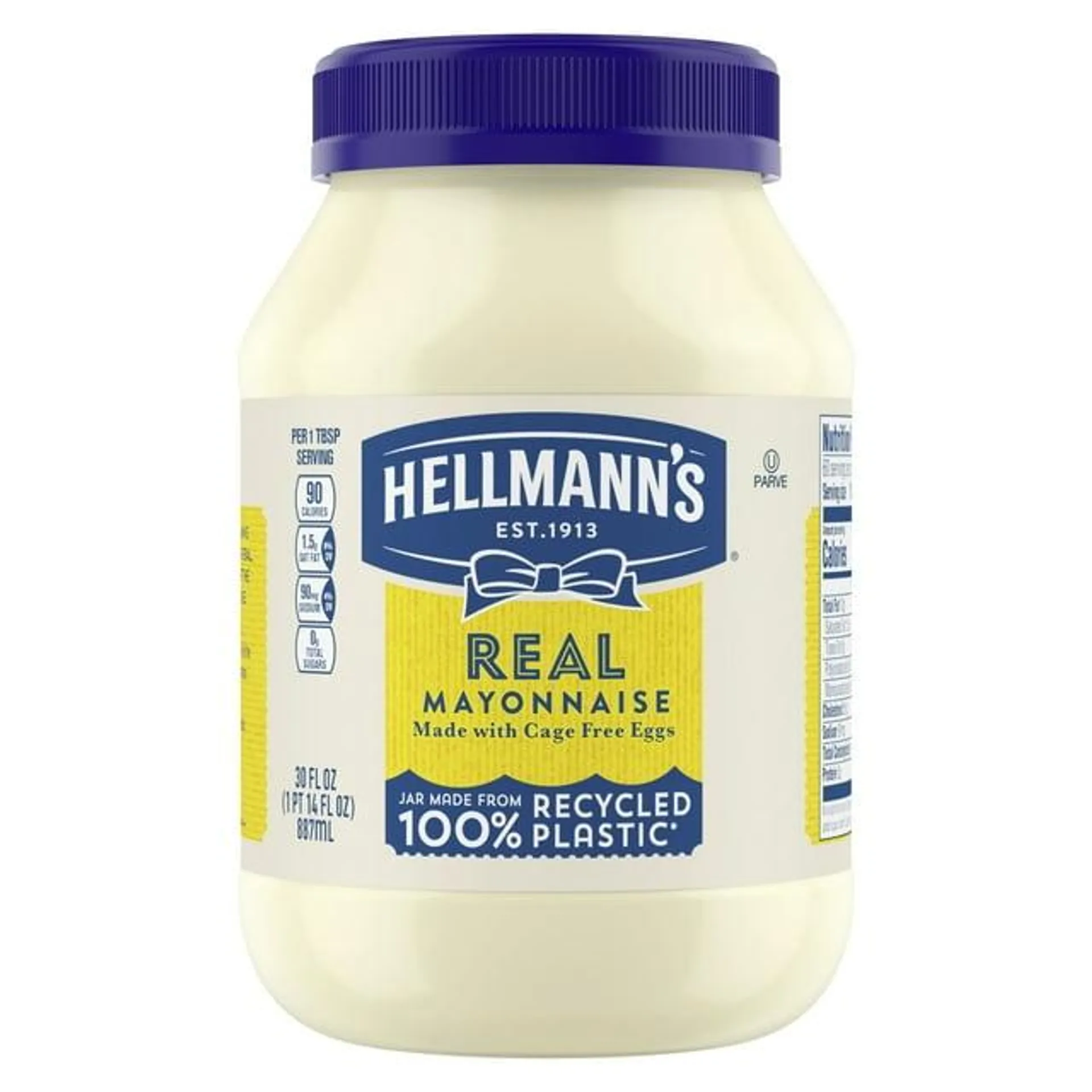 Hellmann's Real Mayonnaise Rich Creamy Condiment Gluten Free, 30 oz Jar