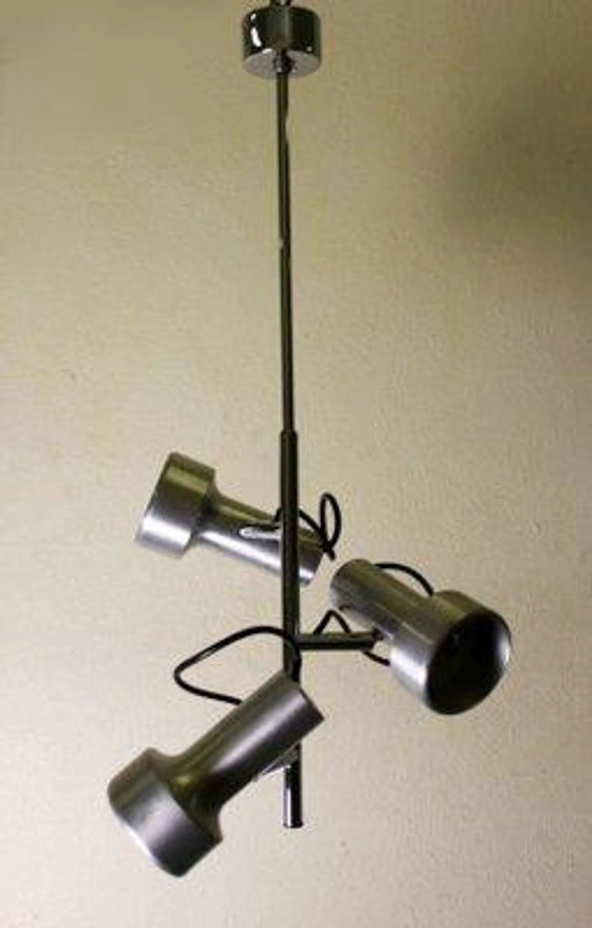 Ceiling Light with 3 Aluminum Spots, 1960s