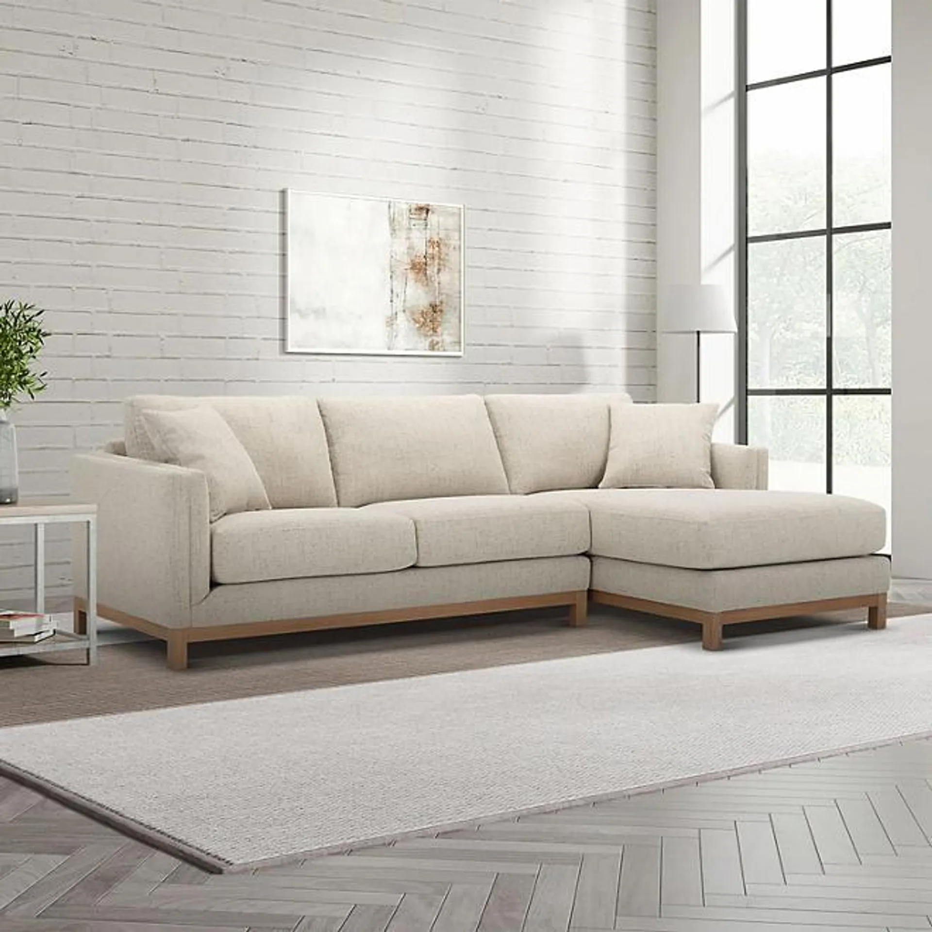 Member's Mark Sophia Modern Sofa With Light Honey Base, Tan