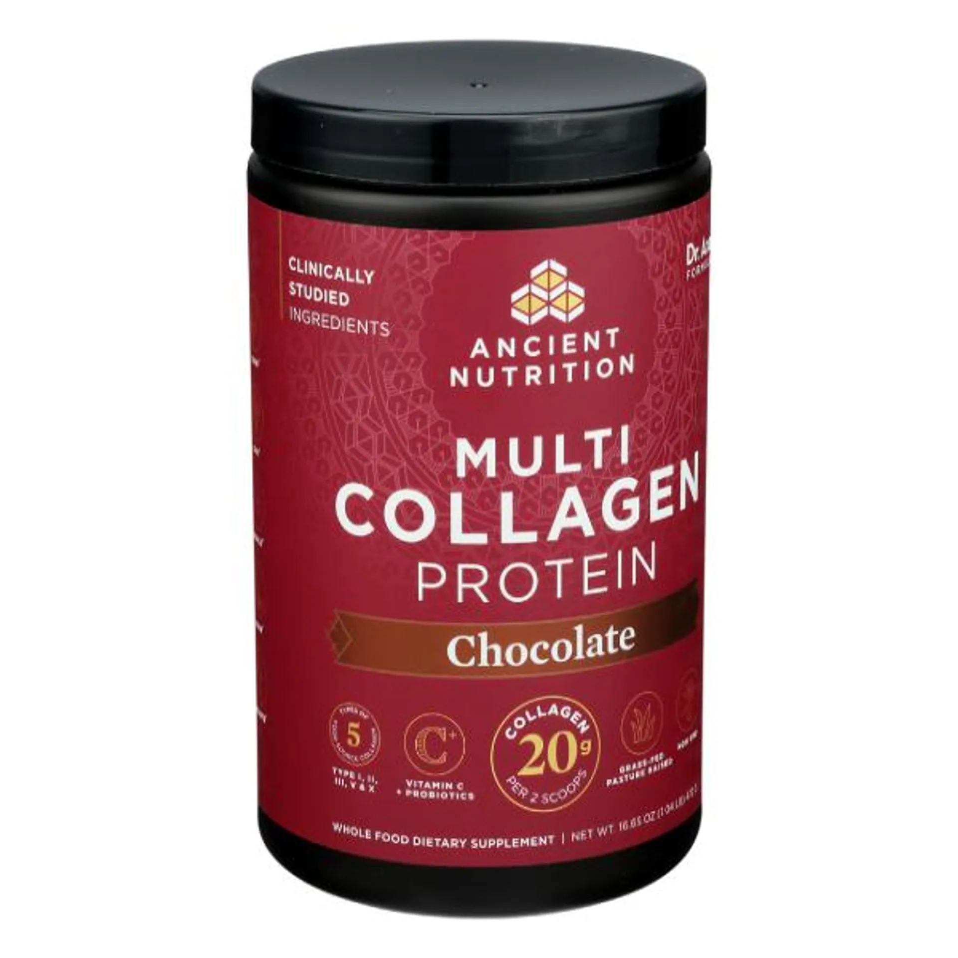 Ancient Nutrition Multi Collagen Protein Chocolate Flavor - 18.5 Ounce