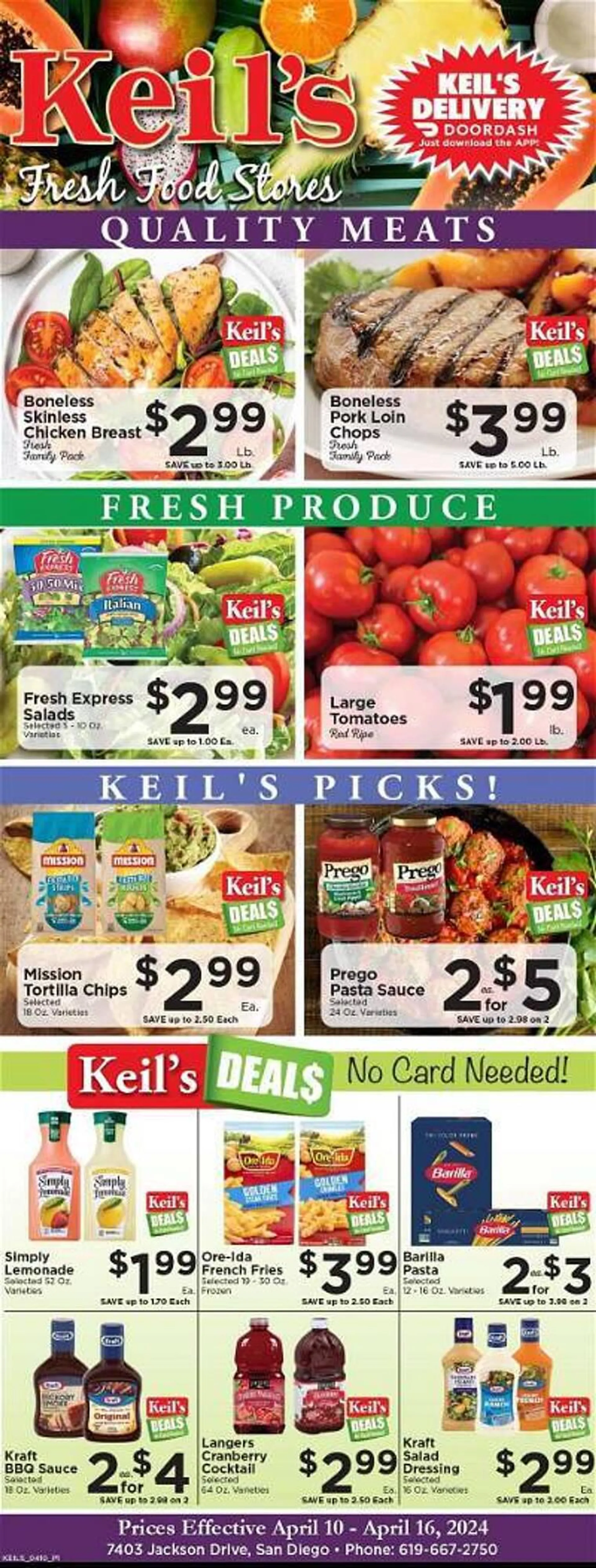Weekly ad Keil's Fresh Food Stores Weekly Ad from April 10 to April 16 2024 - Page 1