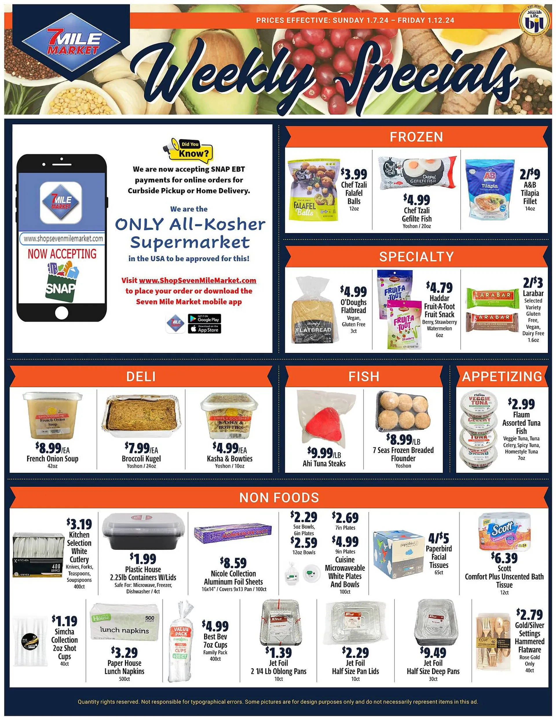 Weekly ad Seven Mile Market ad from January 7 to January 12 2024 - Page 1