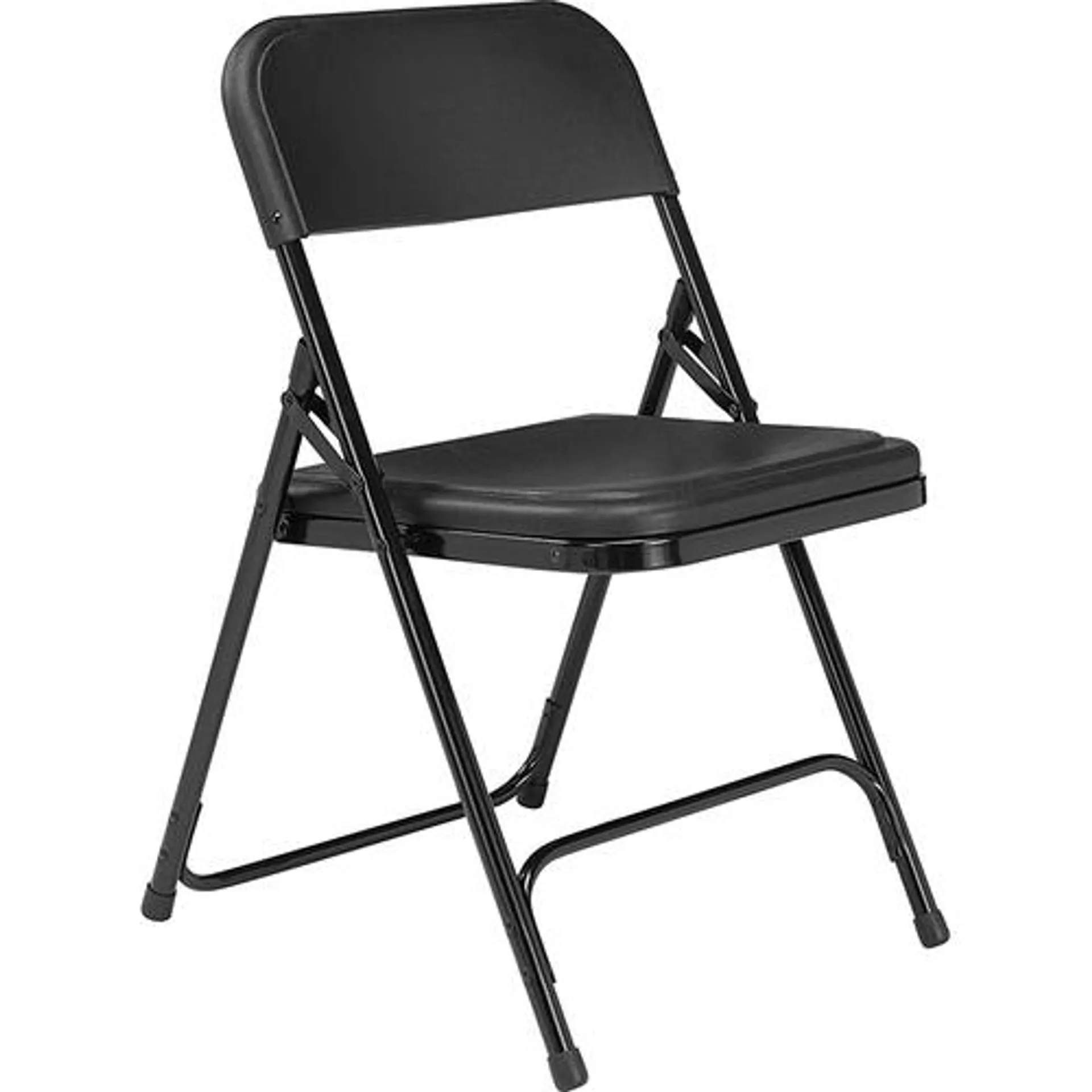 National Public Seating 800 Series Premium Lightweight Plastic Folding Chair, Black (Pack of 4)